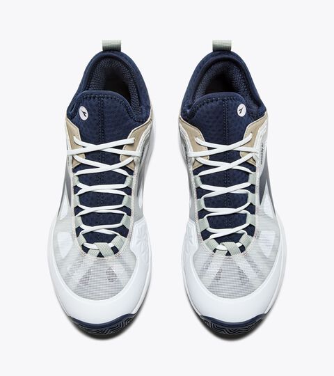 SPEED BLUSHIELD FLY 4 + CLAY, WHITE/BLUE CORSAIR Tennis shoes for clay courts - Men SPEED BLUSHIELD FLY 4 + CLAY WHITE/BLUE CORSAIR - Diadora