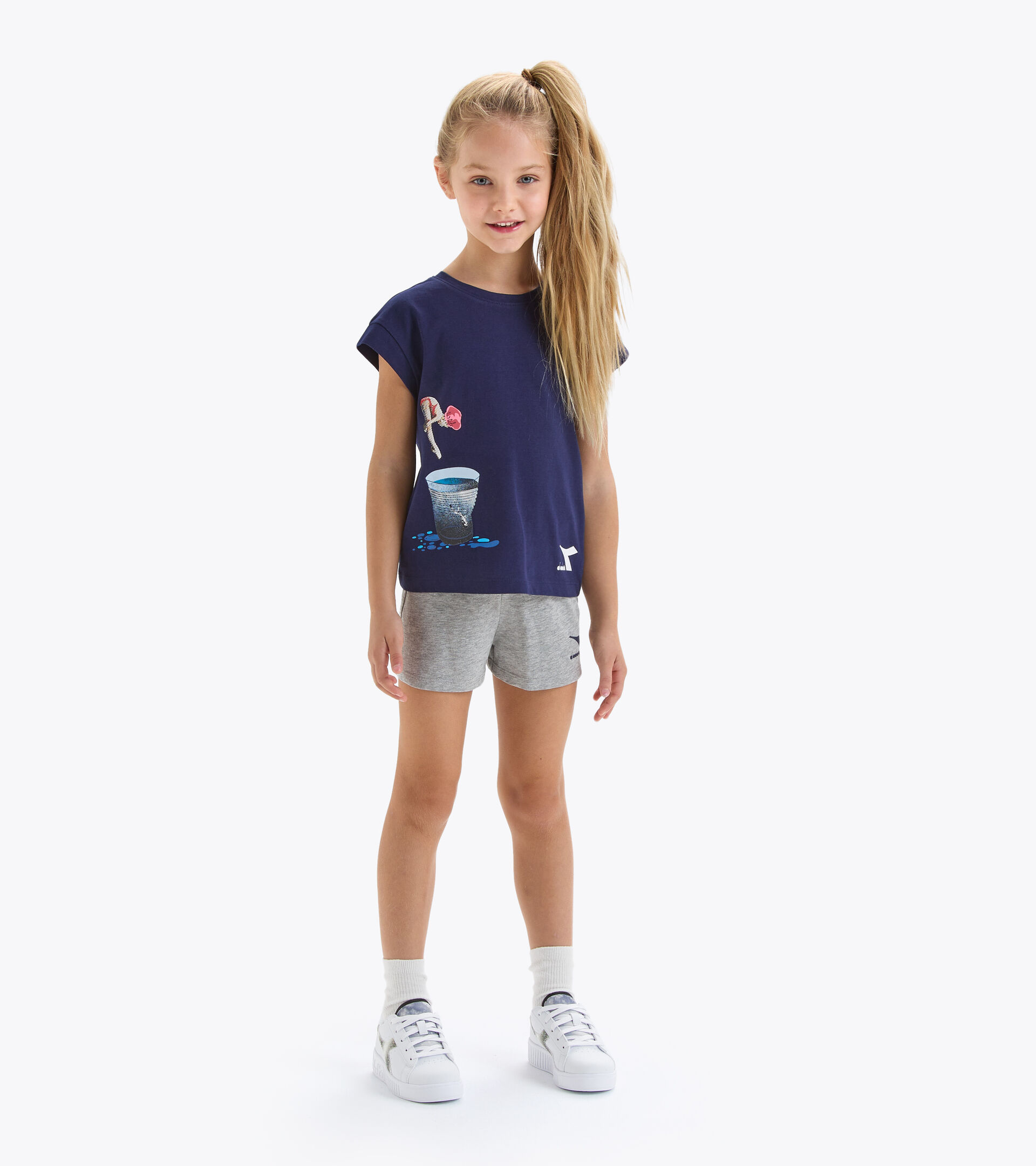 Sport set - Girls JG.SET SS SPORT ART CLASSIC NAVY - Diadora