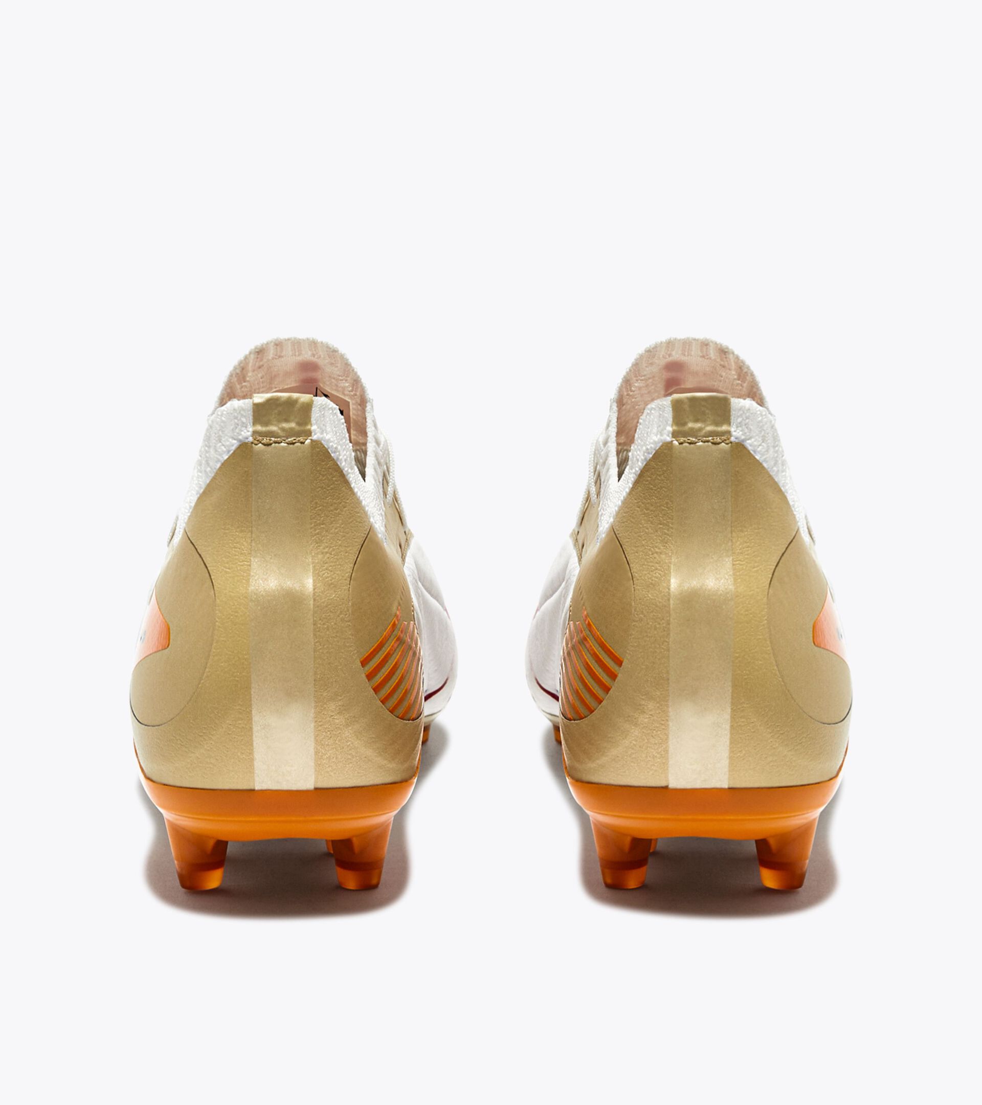 Leather calcio boots for firm ground - All-Gender MAXIMUS ELITE SLX WHITE/CHILI PEPPER/RUSSET ORANGE - Diadora