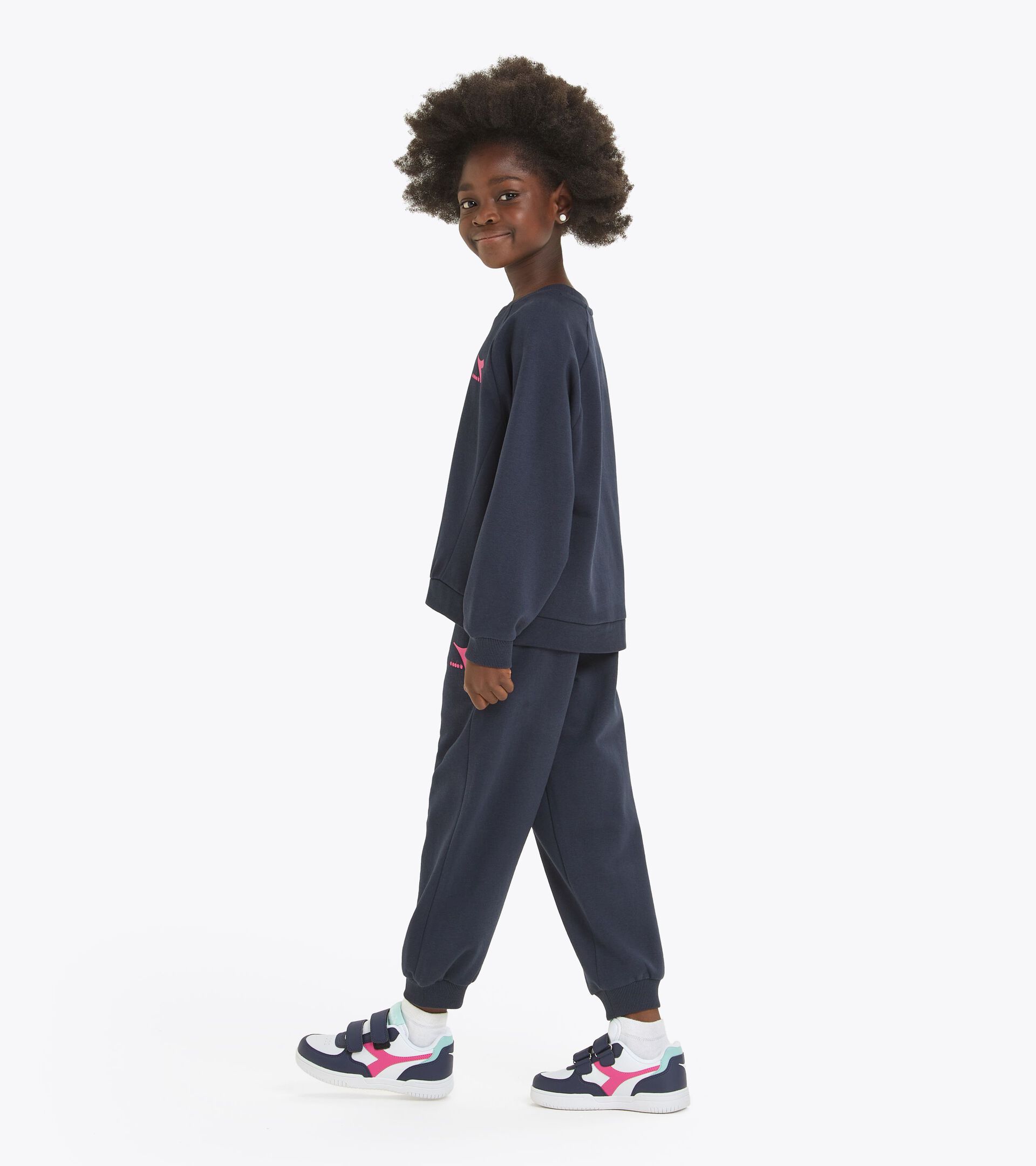 Set sportivo - Bambina JG. TRACKSUIT GLOSS BLU CLASSICO - Diadora