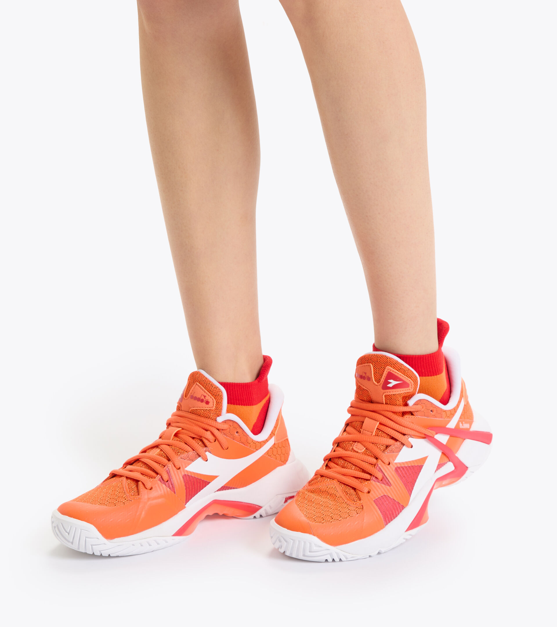 Tennis shoes - Women B.ICON W AG VERMILLION ORG/WHT/VERMILLION - Diadora