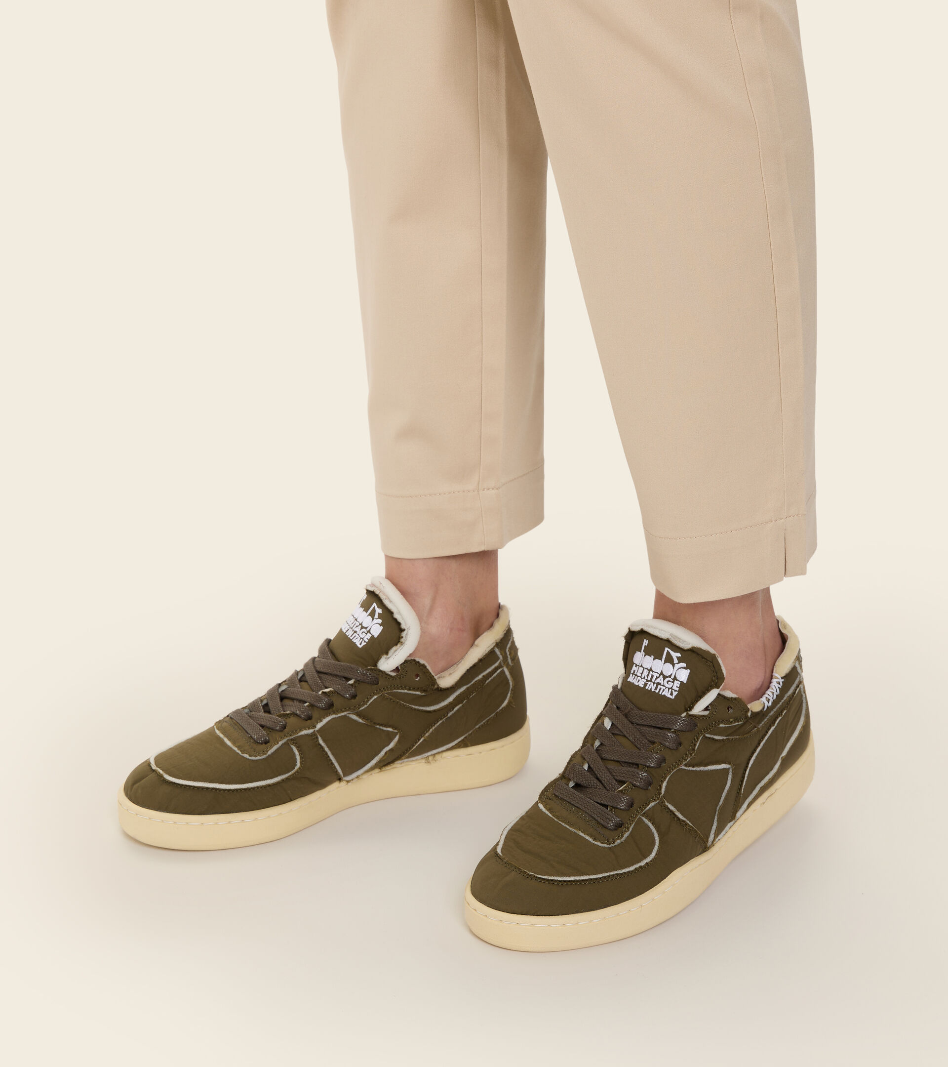 Heritage shoe - Unisex MI BASKET ROW CUT SOFTECH 3D KIWI GREEN - Diadora