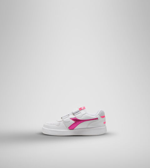 PLAYGROUND PS GIRL, BLANC/ROSE FLUO Chaussures de sport - Enfants 4-8 ans PLAYGROUND PS GIRL BLANC/ROSE FLUO - Diadora