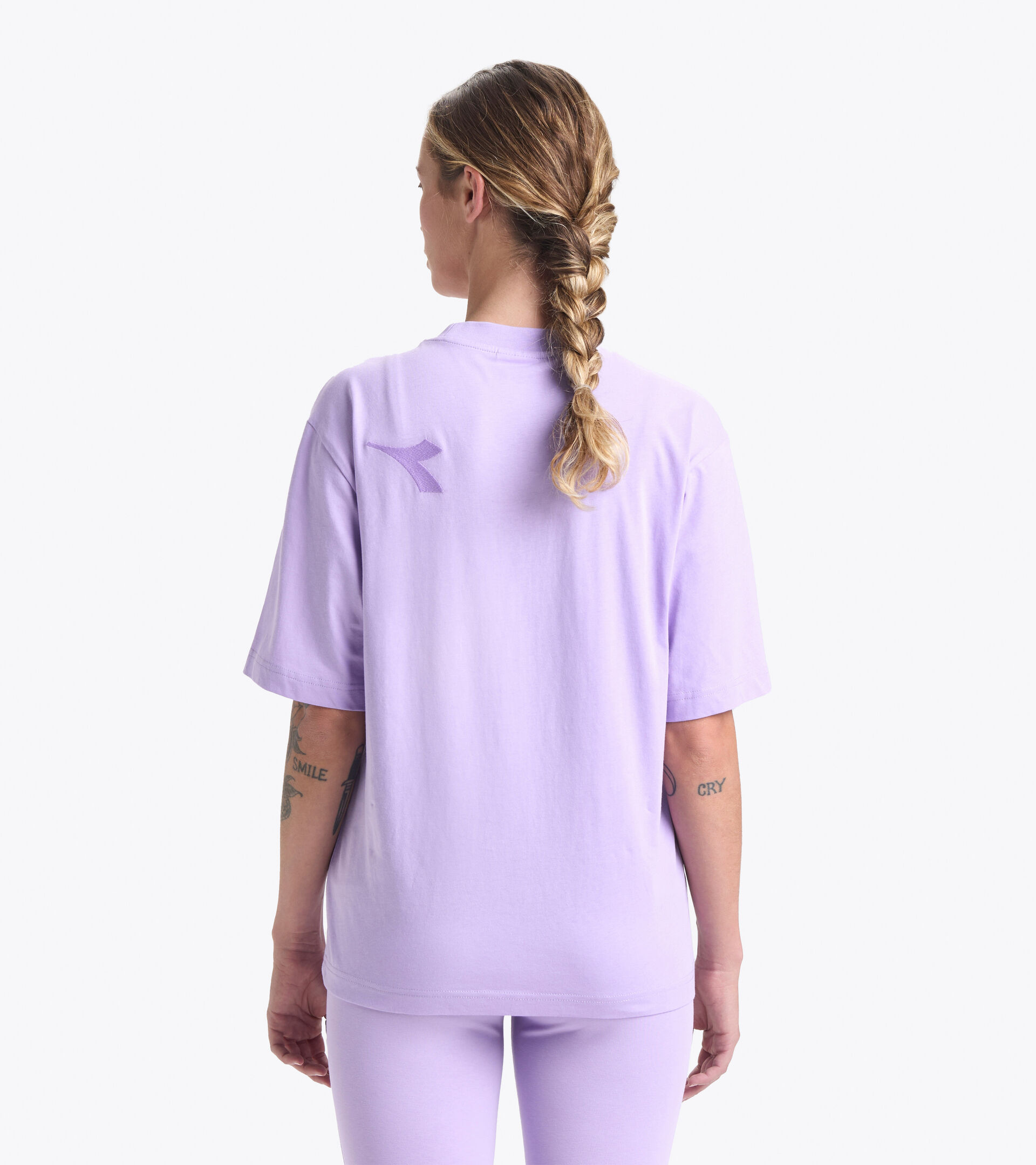 Cotton t-shirt - Women  L. T-SHIRT SS SPW LOGO PURPLE ROSE - Diadora