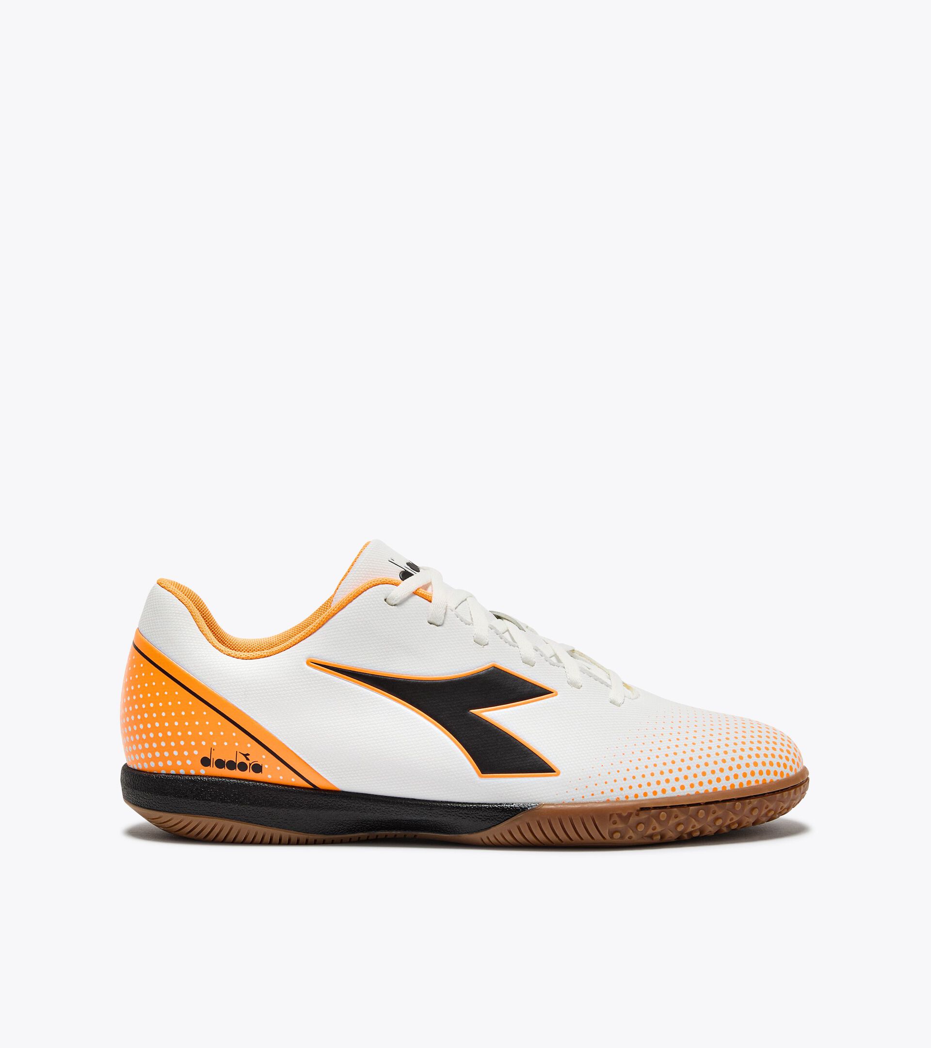 Indoor court calcio boots - Men’s
 PICHICHI 7 IDR WHITE/BLACK/ORANGE FLUO - Diadora