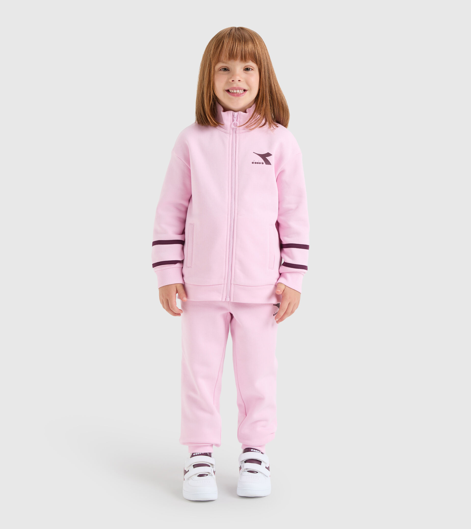 Sports tracksuit - Kids JU.TRACKSUIT FZ CHROMIA PINK LADY - Diadora