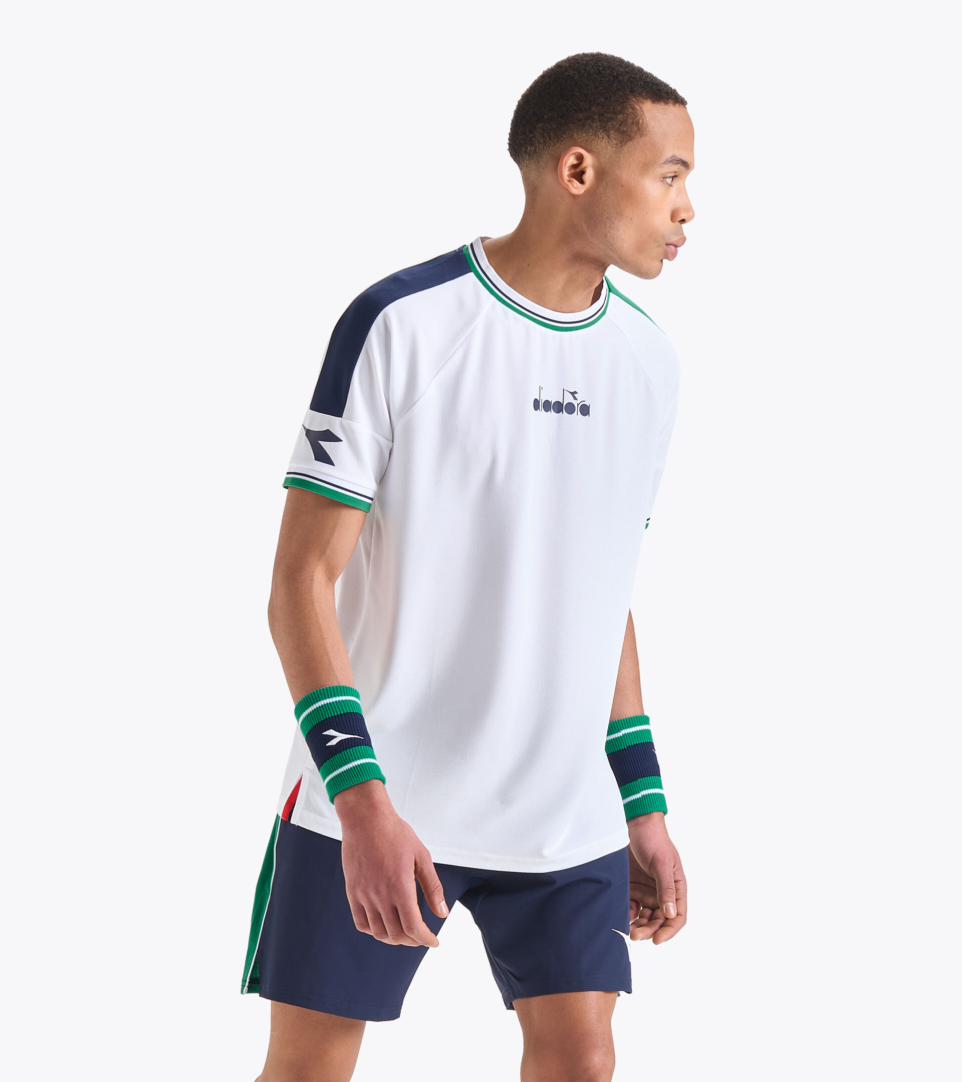 Tennis t-shirt - Men  SS T-SHIRT ICON OPTICAL WHITE - Diadora