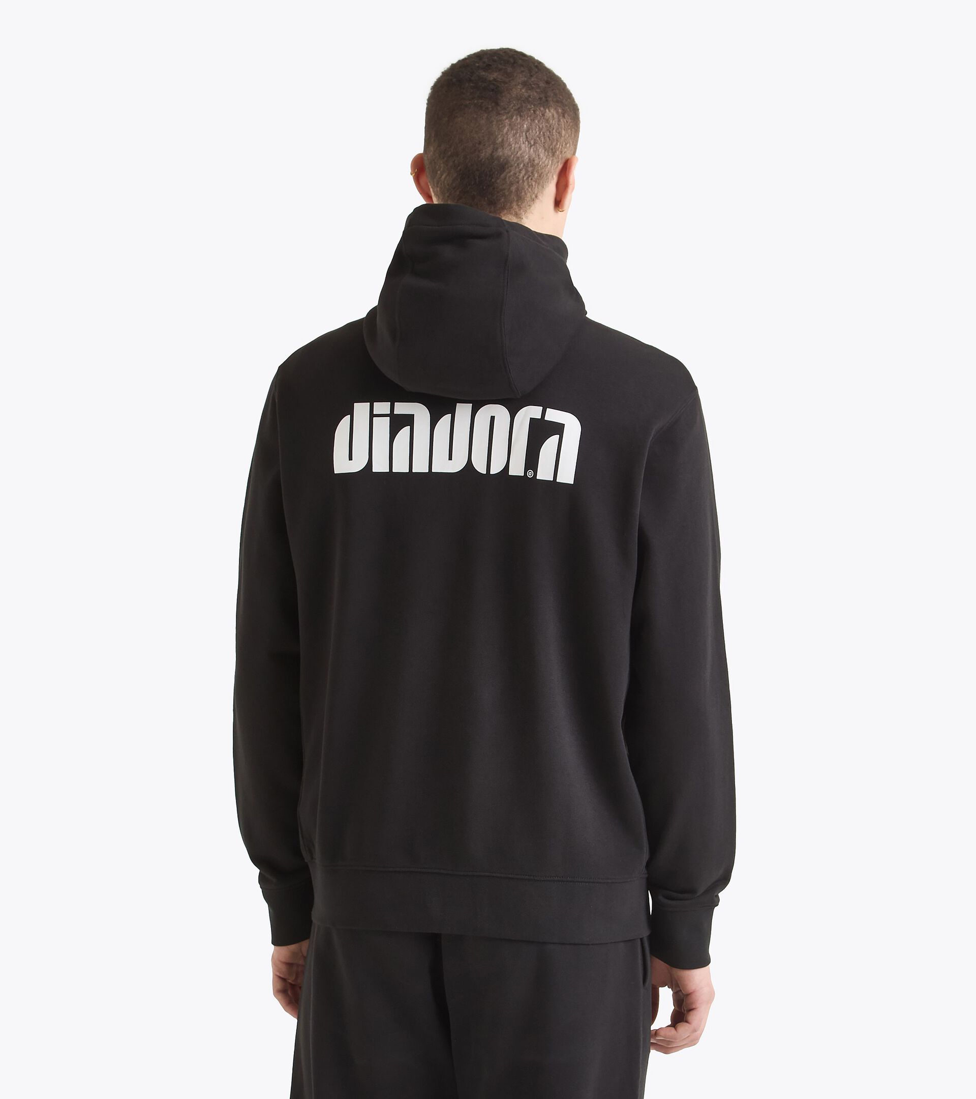 Zipped hoodie - All-gender HOODIE FZ. ATHL. LOGO BLACK - Diadora