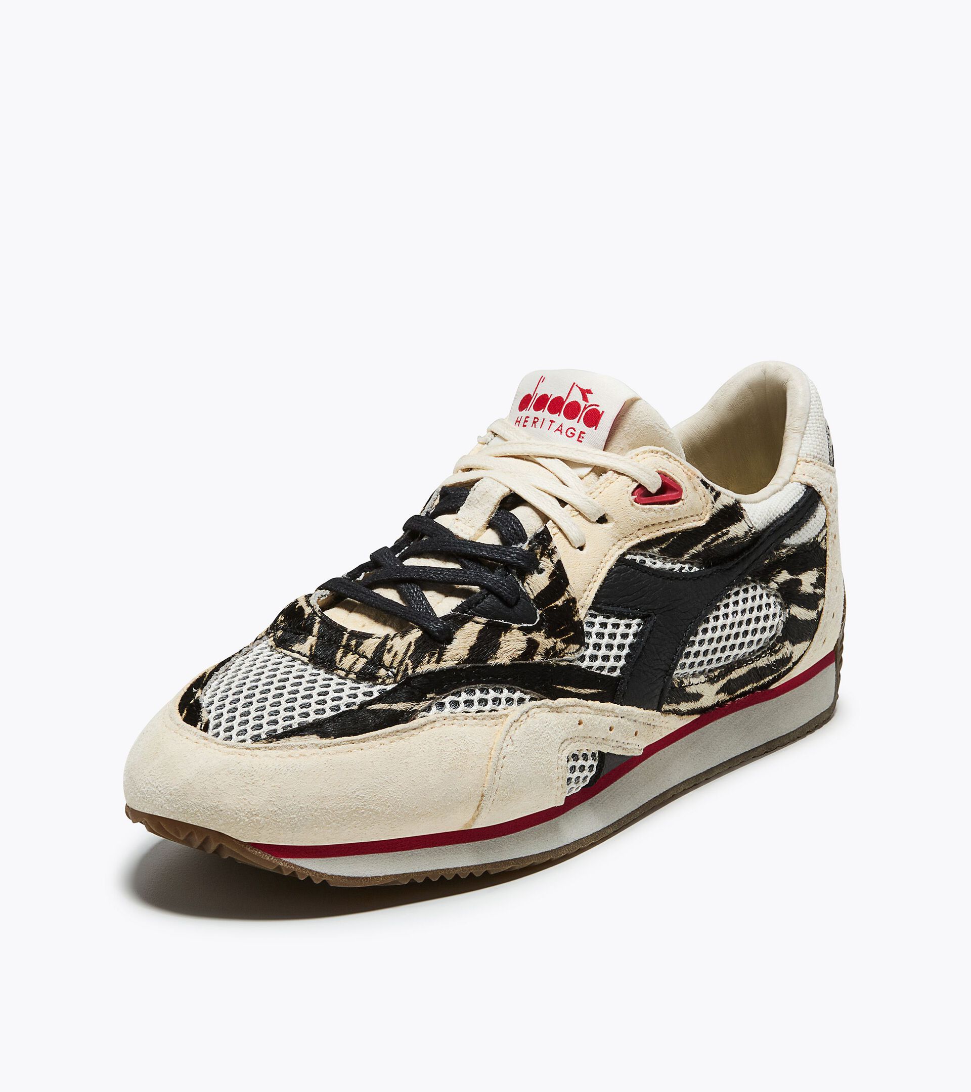 Zapatilla Heritage de piel laminada - Ca&ntilde;a baja - Mujer EQUIPE REVENGE TOTEM  WN BLANCO ASTRO - Diadora