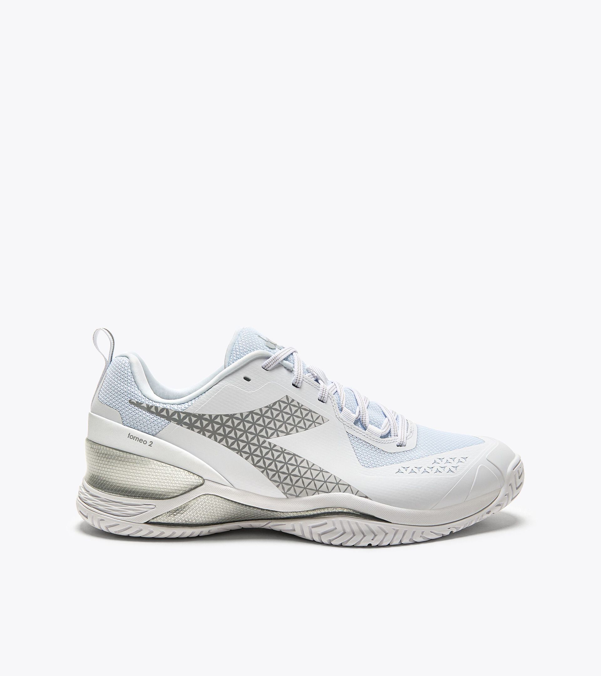 Tennis shoes for hard surfaces or clay - Men BLUSHIELD TORNEO 2 AG WHITE/WHITE/WHITE - Diadora