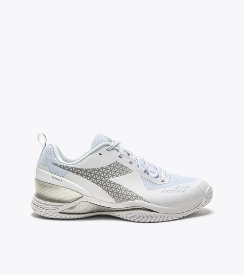 Tennis shoes for hard surfaces or clay - Men BLUSHIELD TORNEO 2 AG WHITE/WHITE/WHITE - Diadora