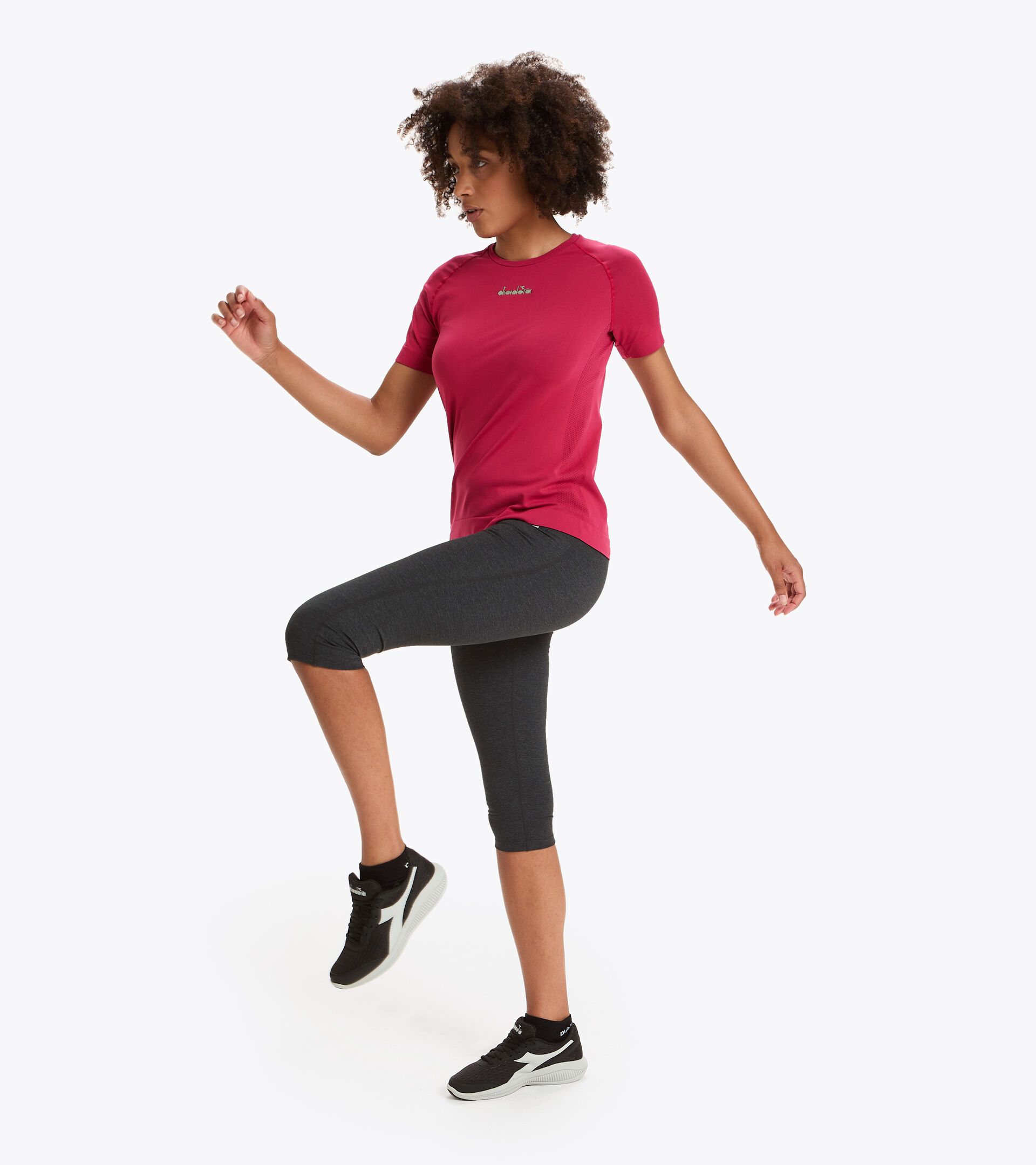 Training leggings - Women L. 3/4 TIGHTS BE ONE GRAY MELANGE MIDDLE - Diadora