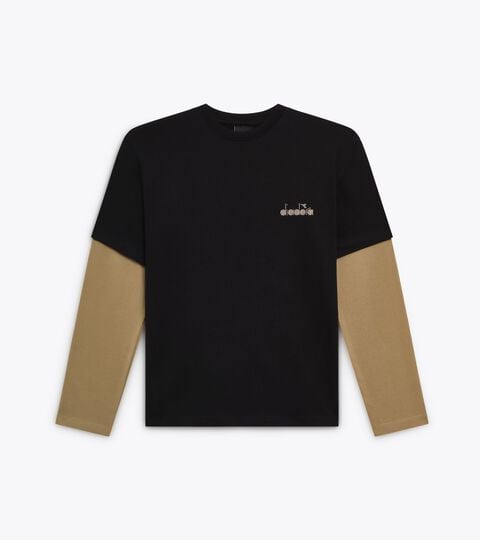 Long sleeved shirt - Boy JB. T-SHIRT LS FRIENDLY TEAM BLACK - Diadora