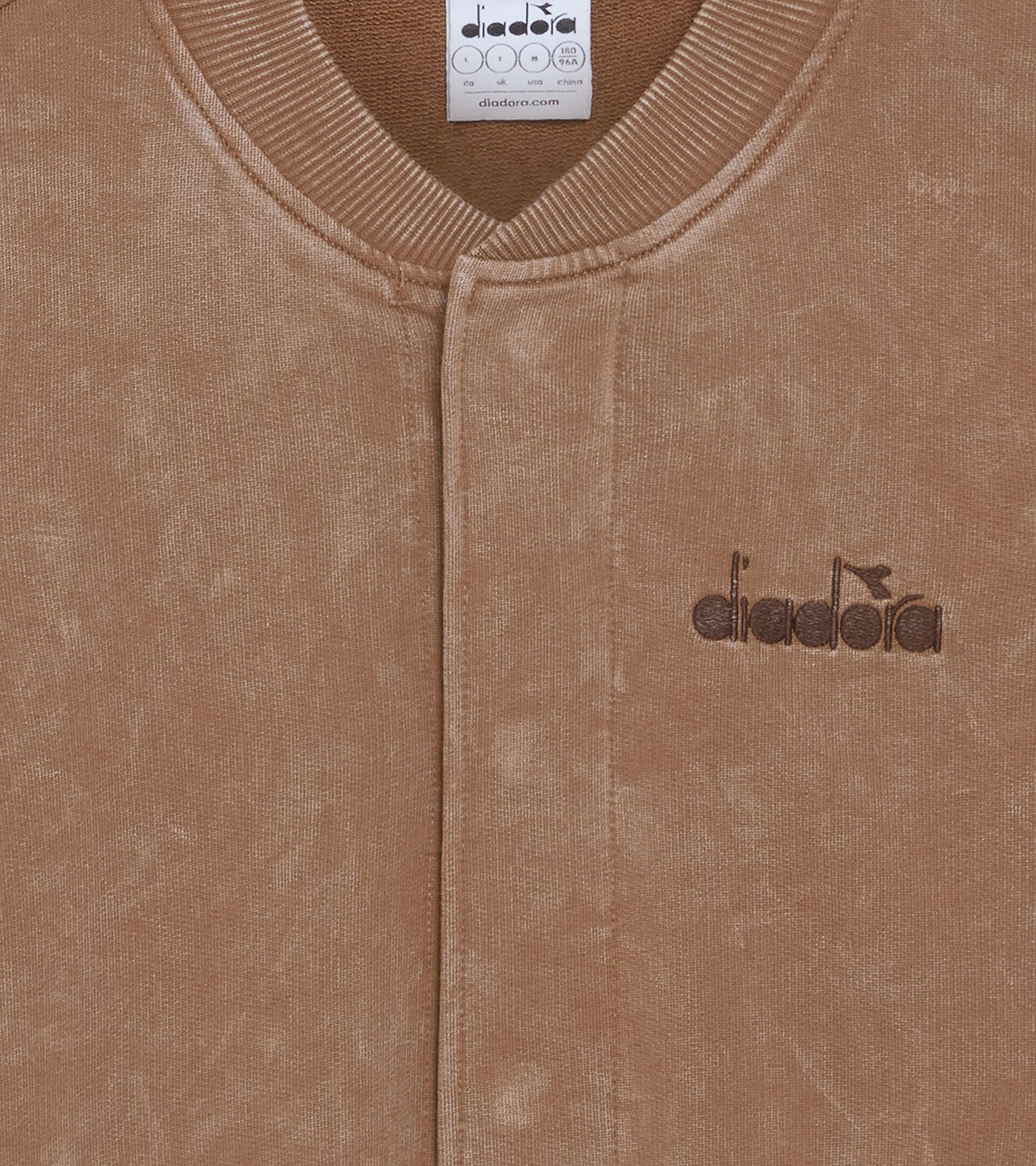 Jersey sweatshirt - Regular fit - Men&rsquo;s BUTTON SWEATSHIRT AVENUE LAB (FT) TOASTED COCONUT - Diadora