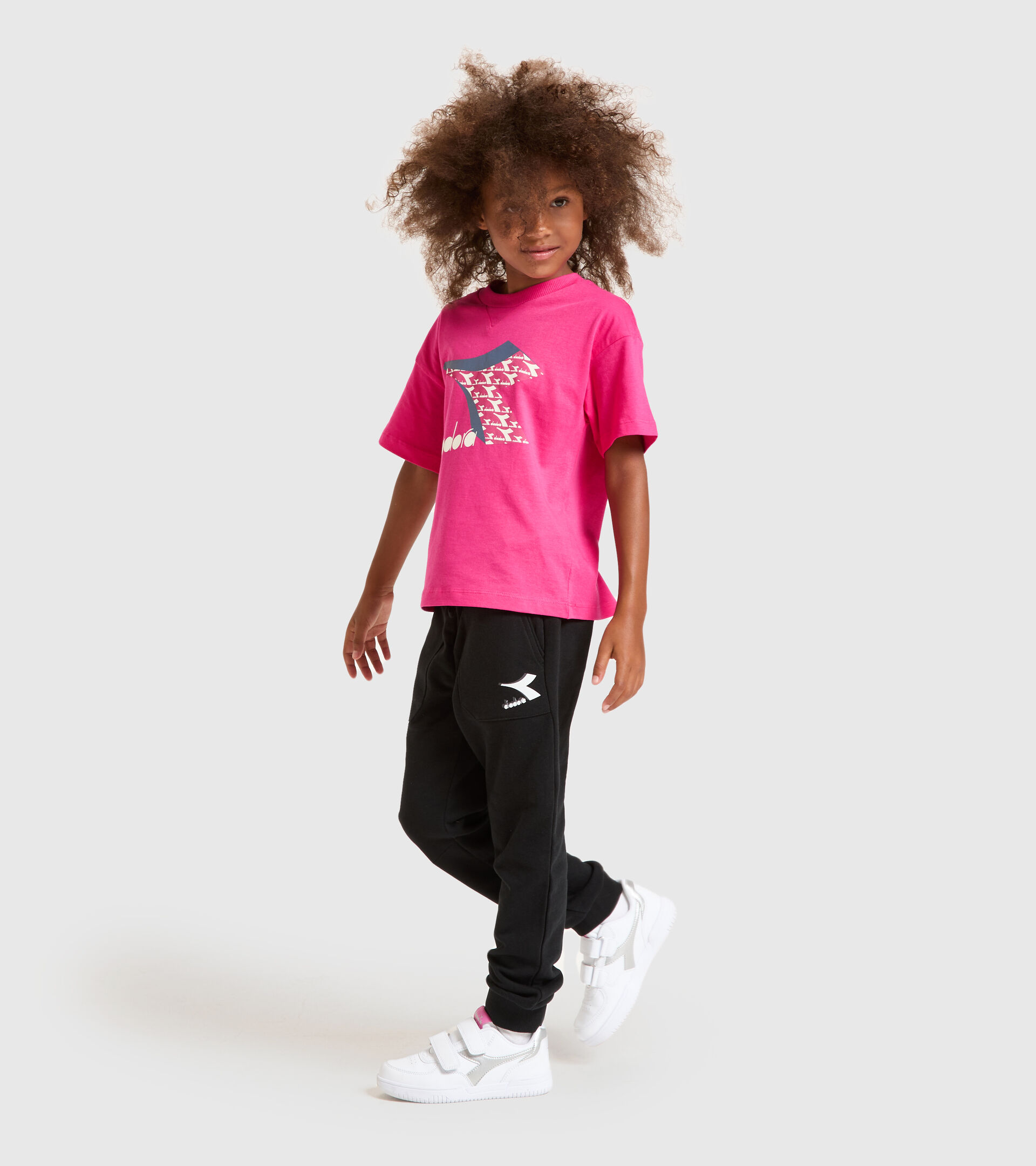 Sports trousers - Kids JU. CUFF PANTS CUBIC BLACK - Diadora