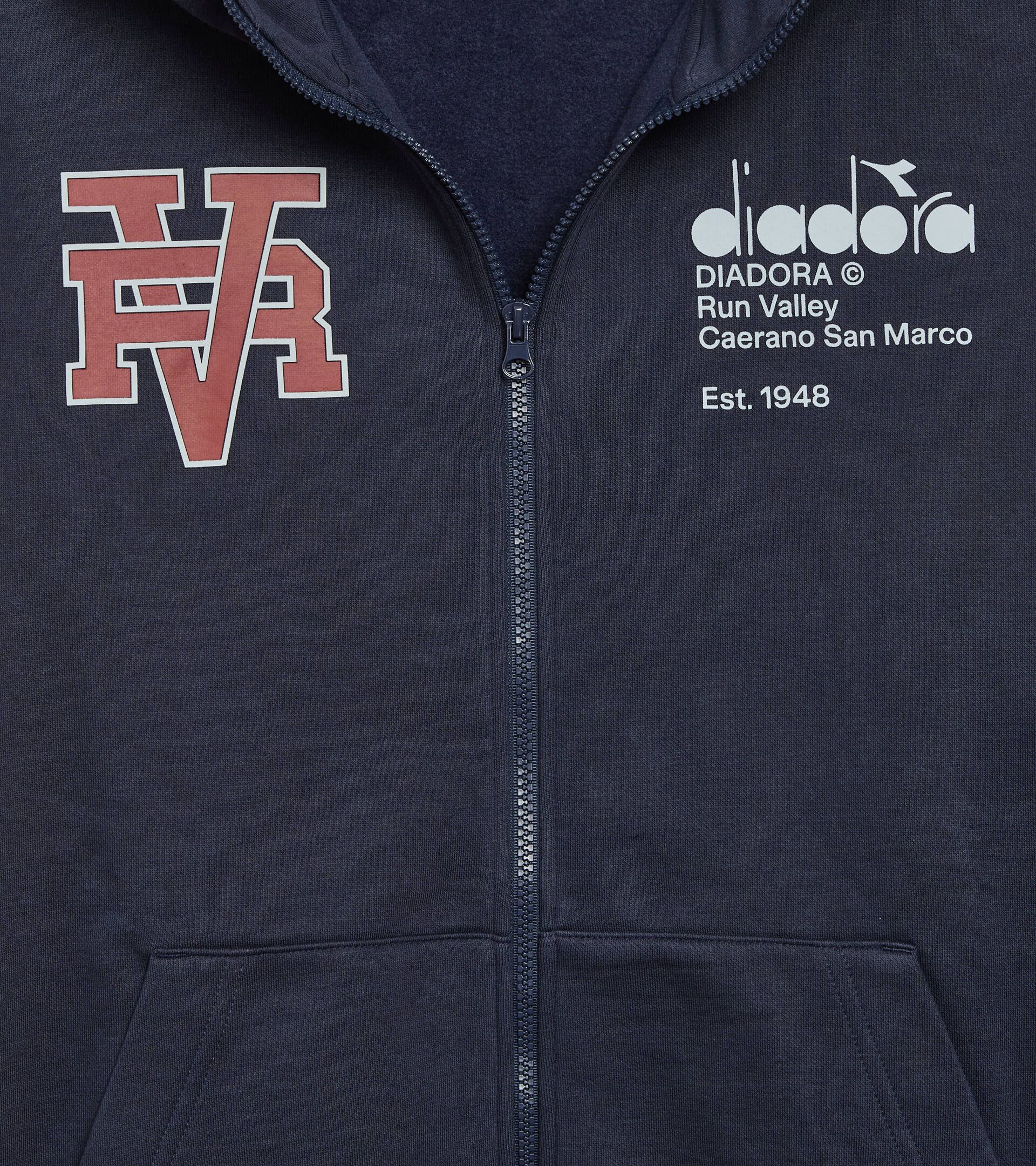 null HOODIE FZ RUN VALLEY BLUE DENIM - Diadora