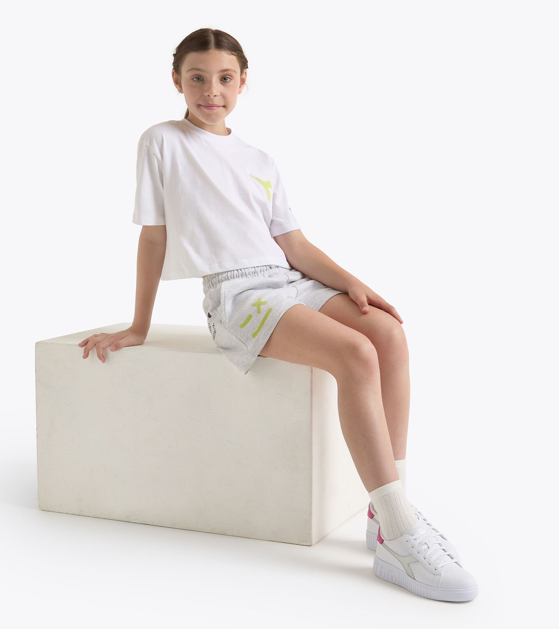 Sport suit - Fit comfort - Girl JG. SET CANDY LIGHT MIDDLE GREY MELANGE - Diadora