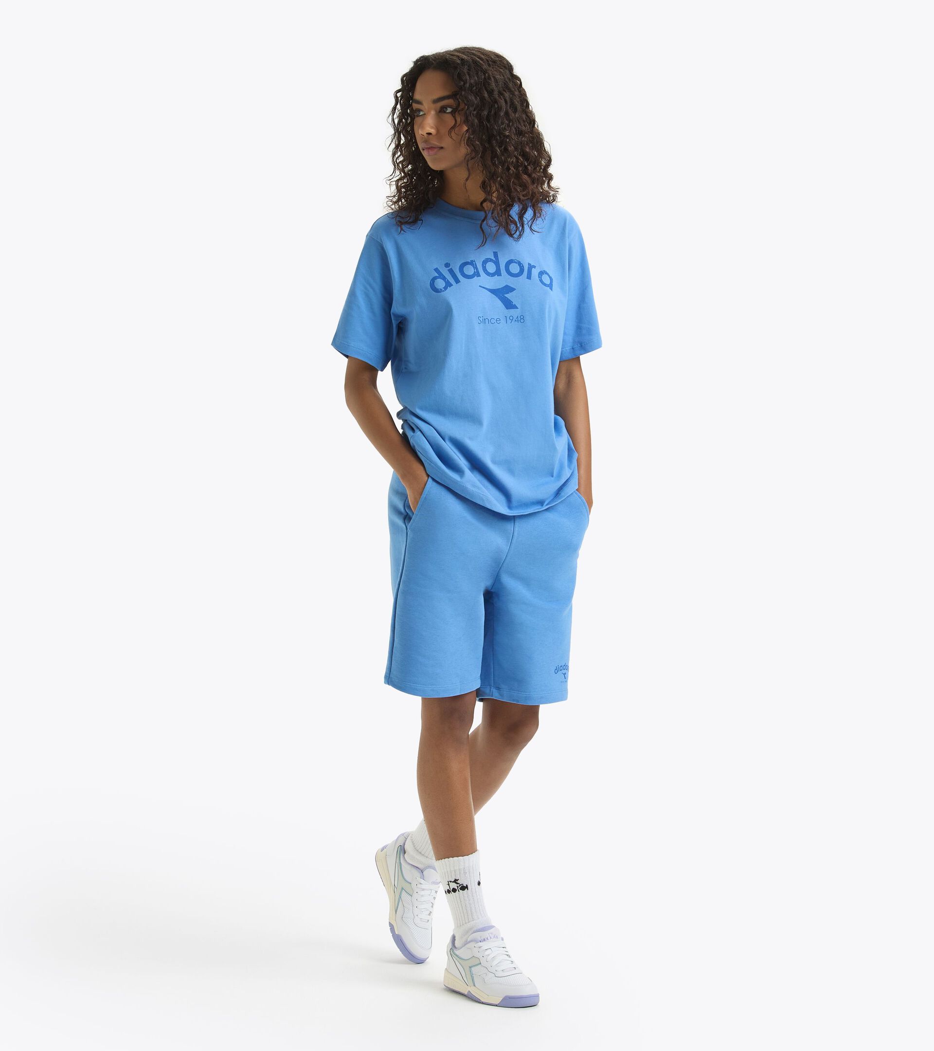 French terry cotton bermuda shorts - Gender Neutral BERMUDA ATHL. LOGO PACIFIC COAST - Diadora