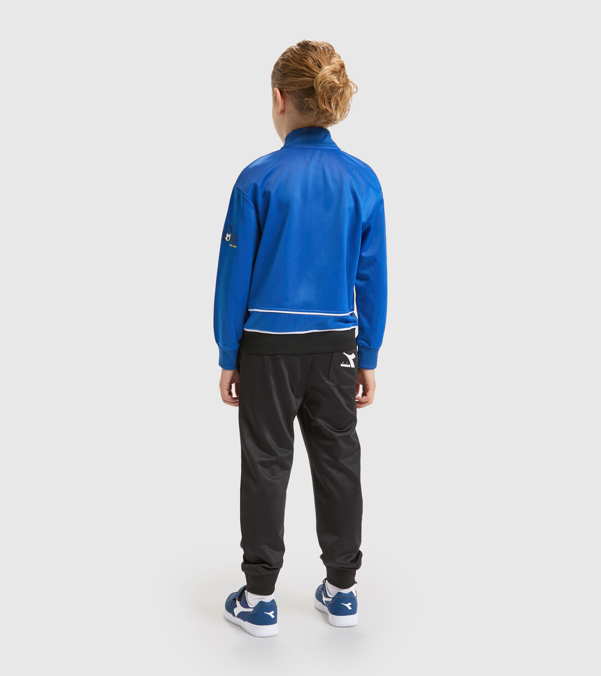 Polyknit sports tracksuit - Boy’s JB.TRACKSUIT FZ DIADORA FC PRINCESS BLUE - Diadora