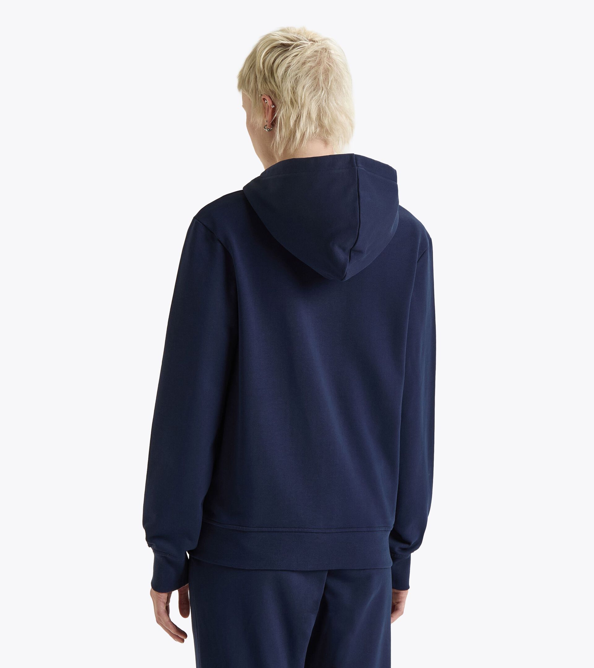Zipped hoodie - All-Gender HOODIE FZ LOGO CLASSIC NAVY - Diadora
