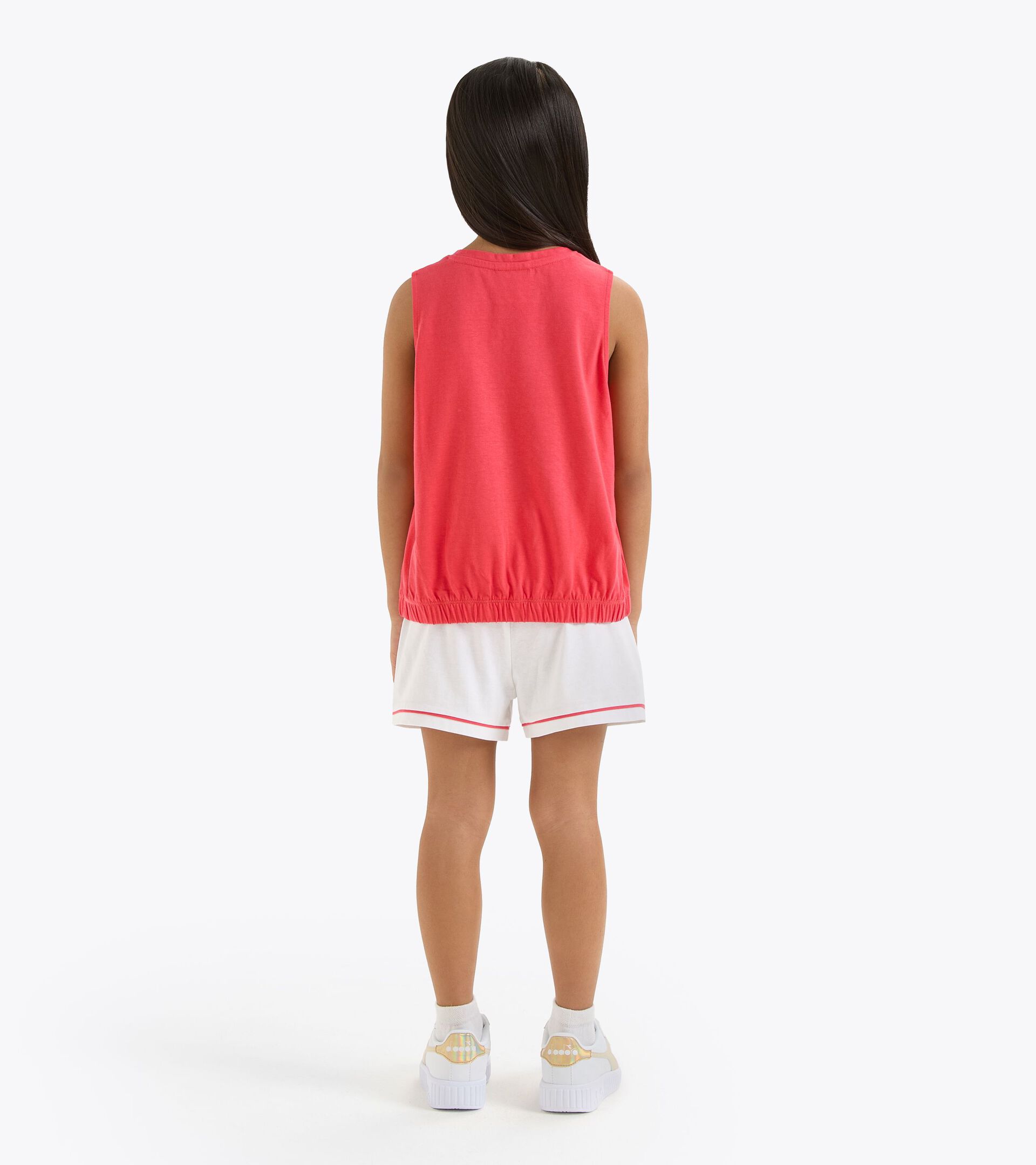 Ensemble de sport - Débardeur et short - Ado fille JG. SET SS PUZZLES ROUGE CAYENNE - Diadora