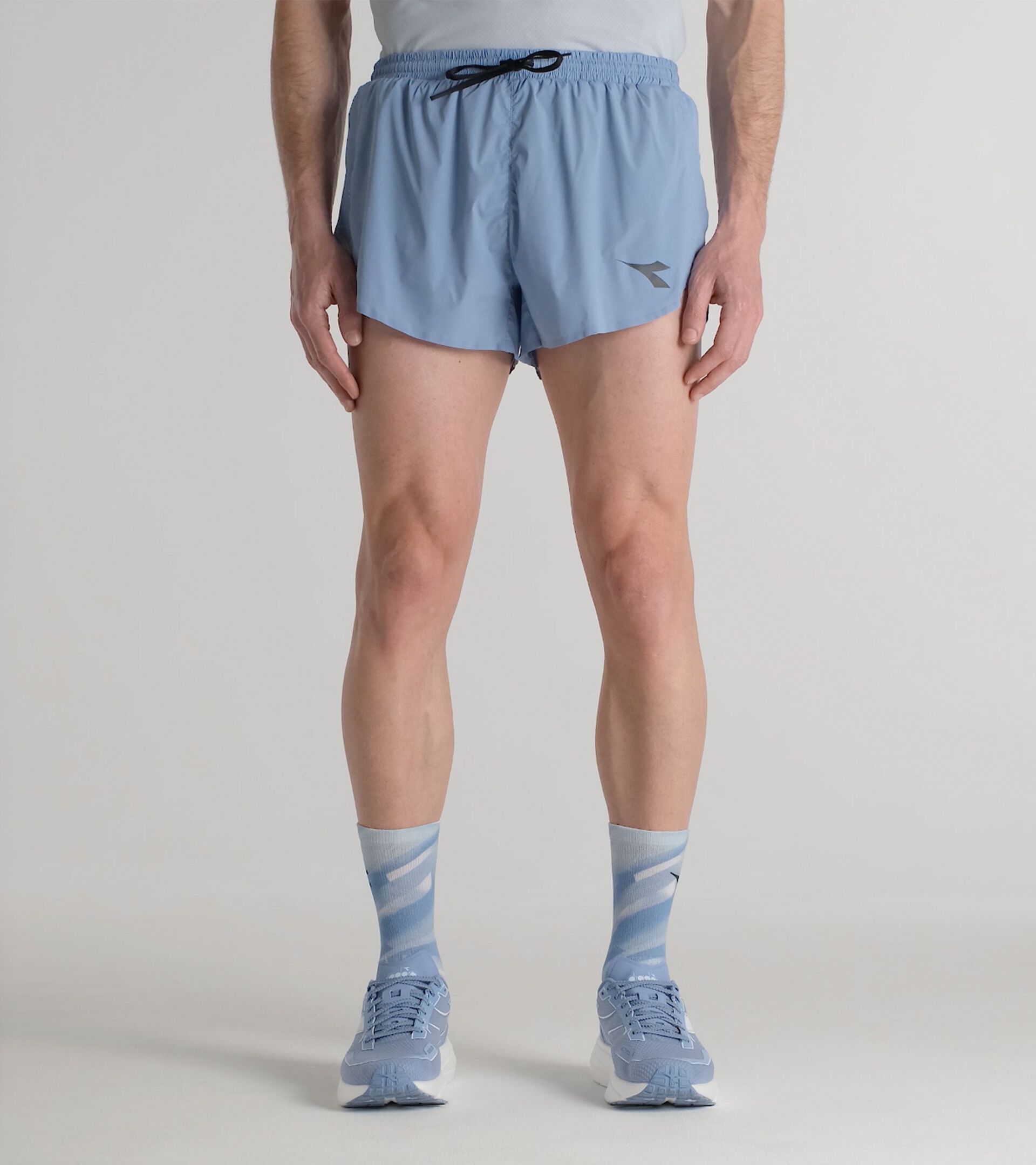 Short fendu FIBRAZERO 3&rsquo;&rsquo;  - Running - Homme SPLIT SHORTS 3 SUPER LIGHT FIBRAZERO CIEL SANS FIN - Diadora