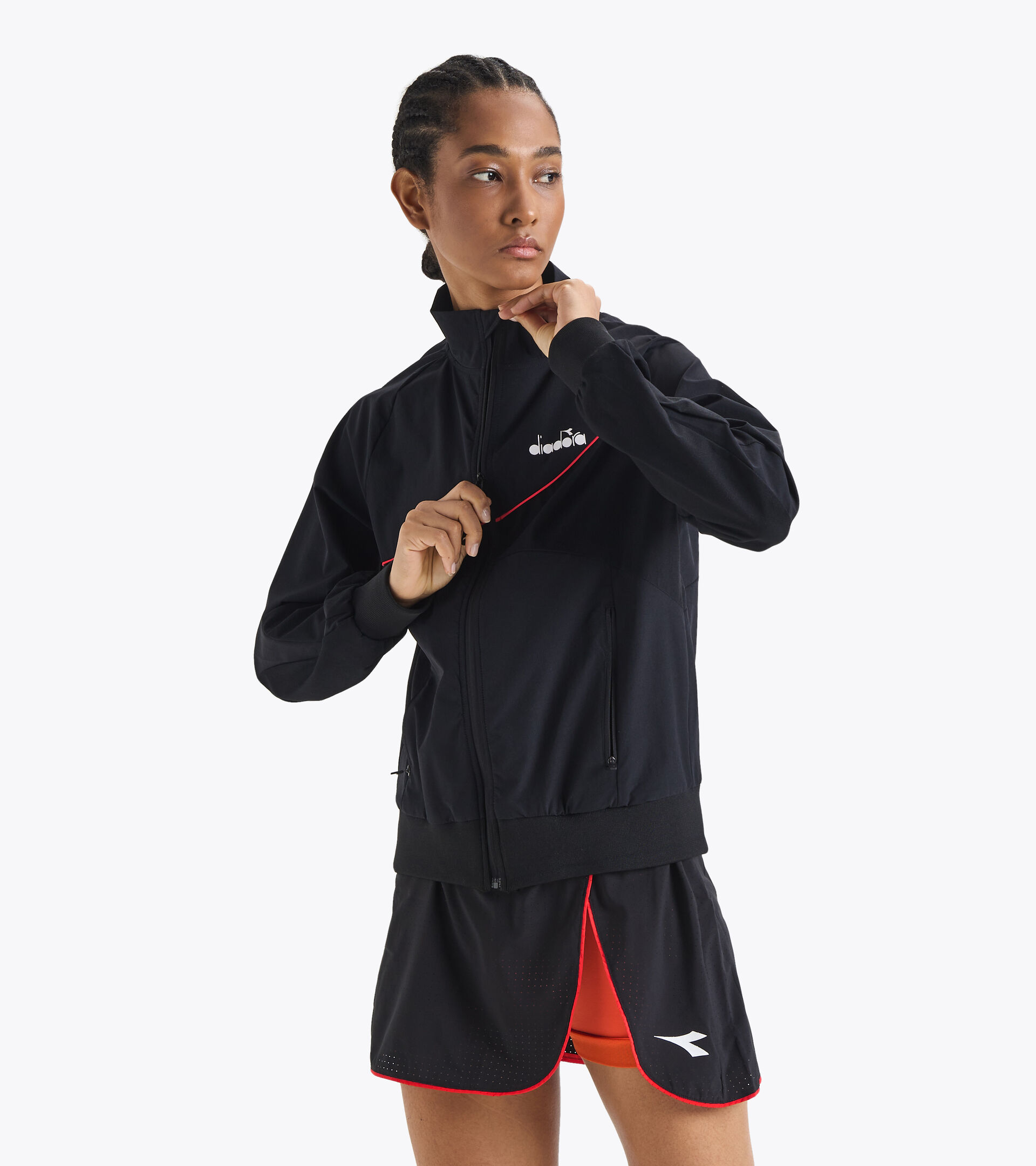 Veste entièrement zippée - Femme L. FZ JACKET NOIR - Diadora