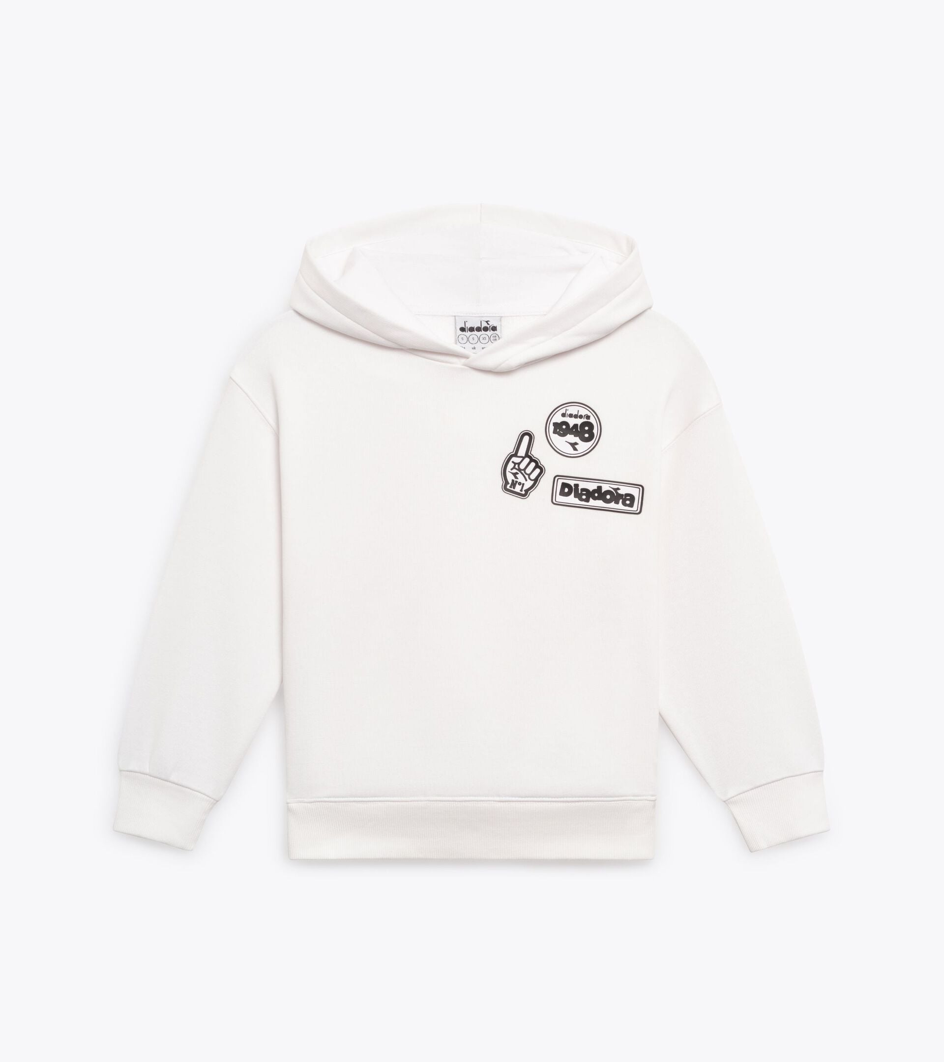 Sweatshirt aus dichter Baumwolle - Jungen
 JB. HOODIE ESS. SPORTS STRAHLEND WEISSE - Diadora