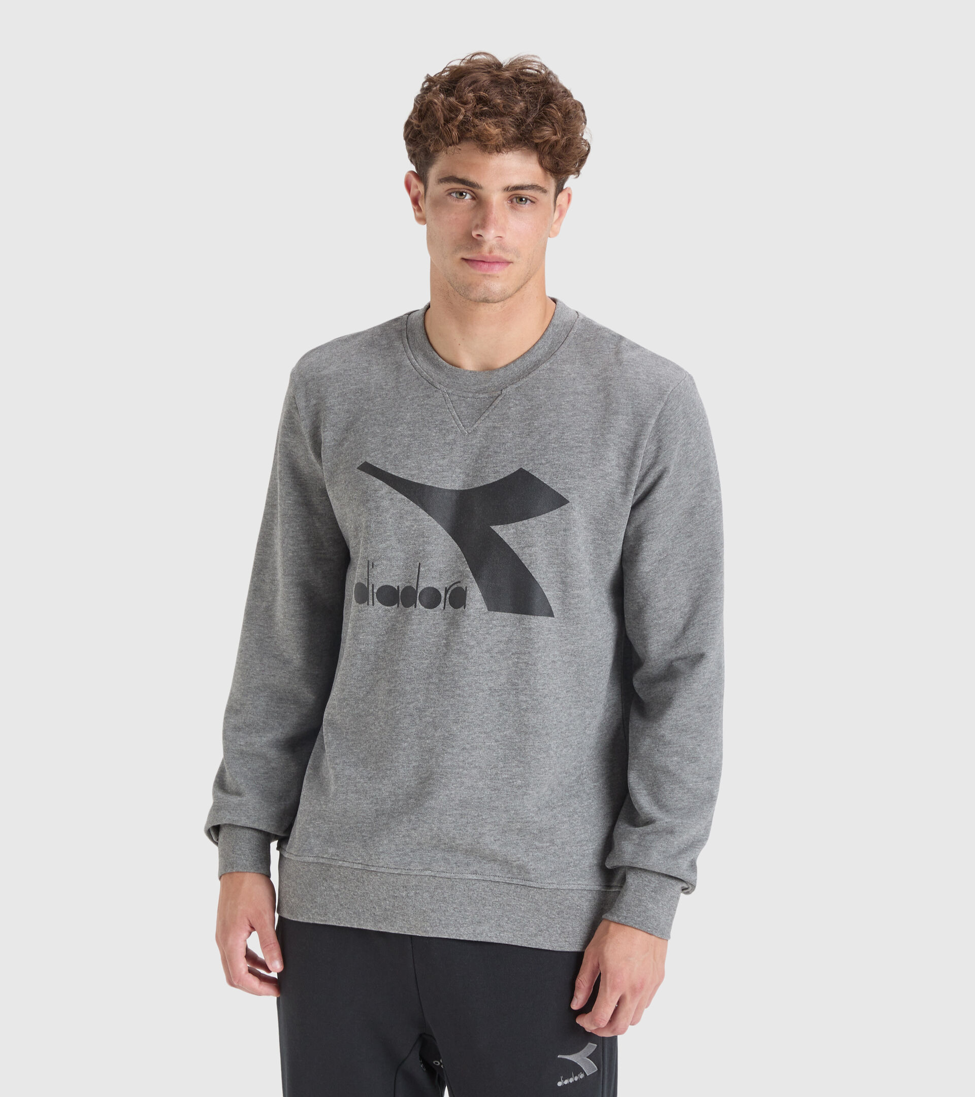 Sports sweatshirt - Men’s SWEATSHIRT CREW CHROMIA DARK GRAY MELANGE (C6096) - Diadora