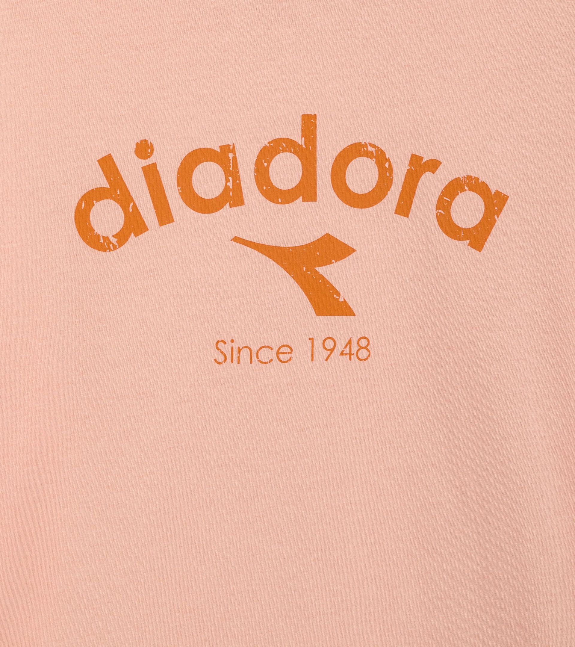 T-shirt - Gender Neutral T-SHIRT SS ATHL. LOGO ROSA PESCA PARFAIT - Diadora