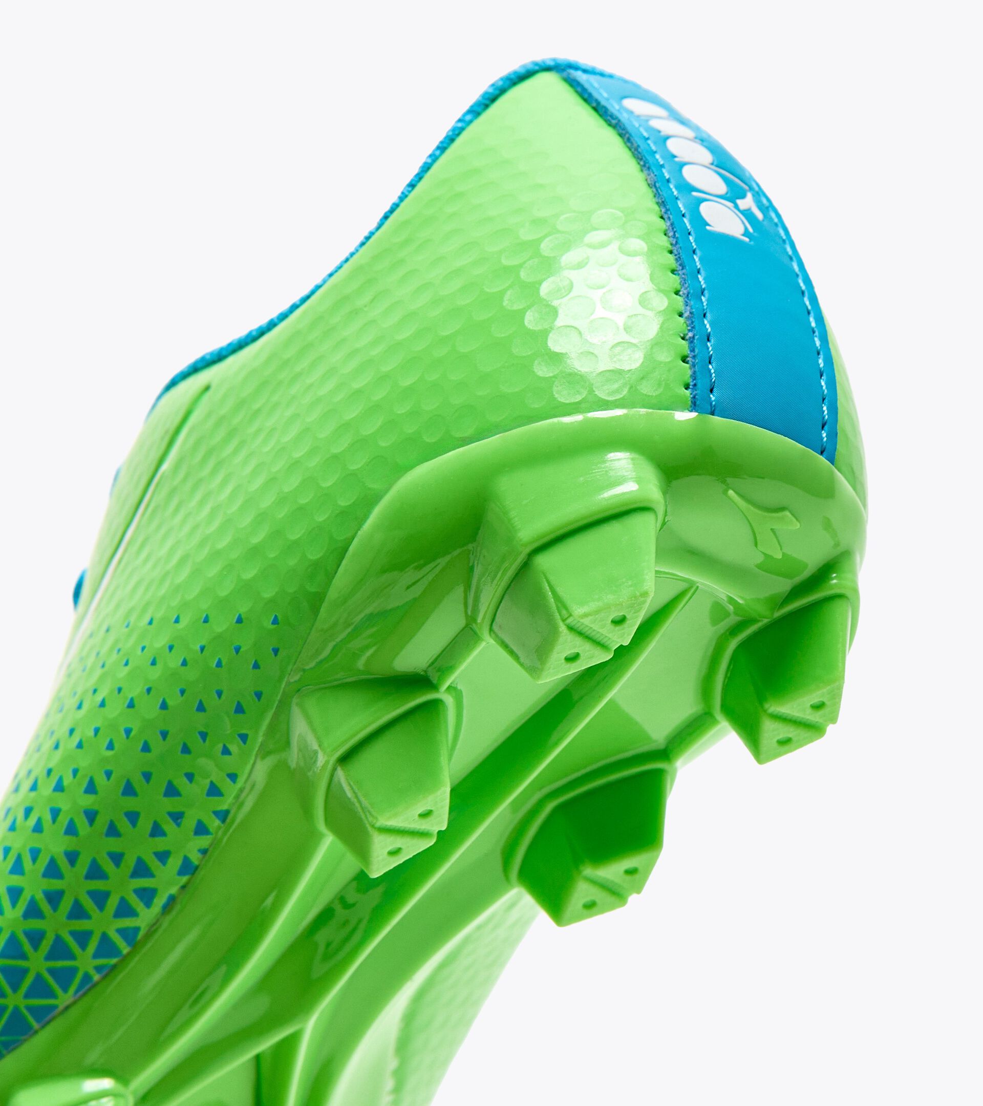 Futsal boots for synthetic grounds - Junior CATTURA GR LPU JR GREEN FL/WHT/BLUE FL - Diadora