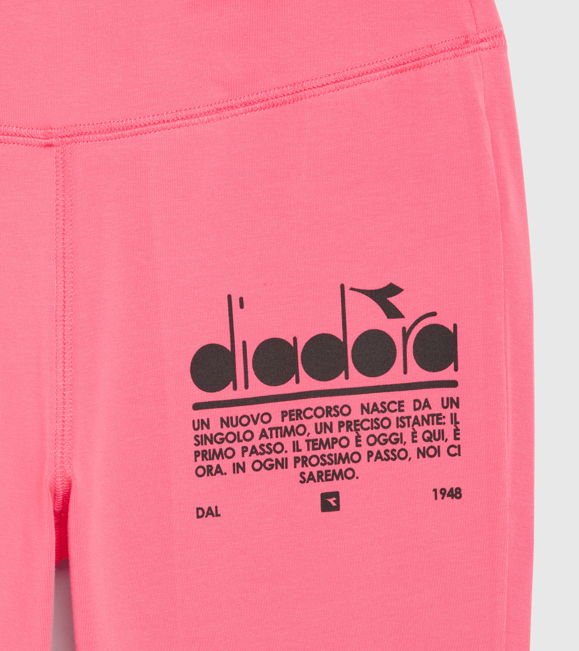 Leggings de algodón elástico - Mujer L. LEGGINGS MANIFESTO ROSA TE - Diadora