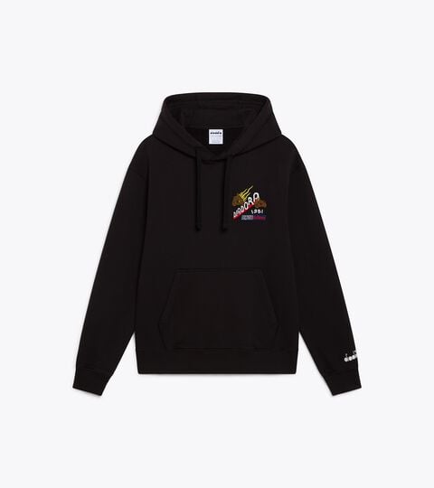 Sweat-shirt &agrave; capuche Legacy - Made in Italy - Pour tous les genres HOODIE LEGACY NOIR DE JAIS - Diadora