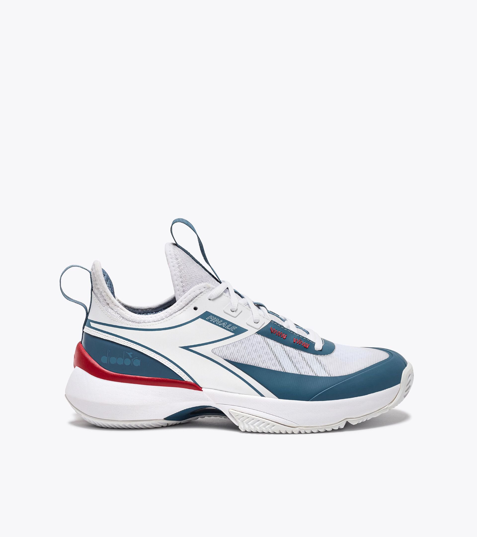 Tennis shoes for clay courts - Men FINALE CLAY WHITE/OCEANVIEW/SALSA - Diadora