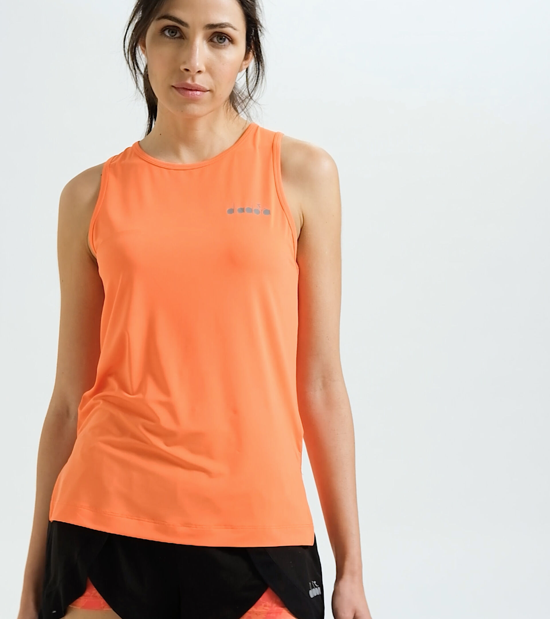Super-light running vest top - Women L. SUPER LIGHT TANK BE ONE VERMILLION ORANGE - Diadora