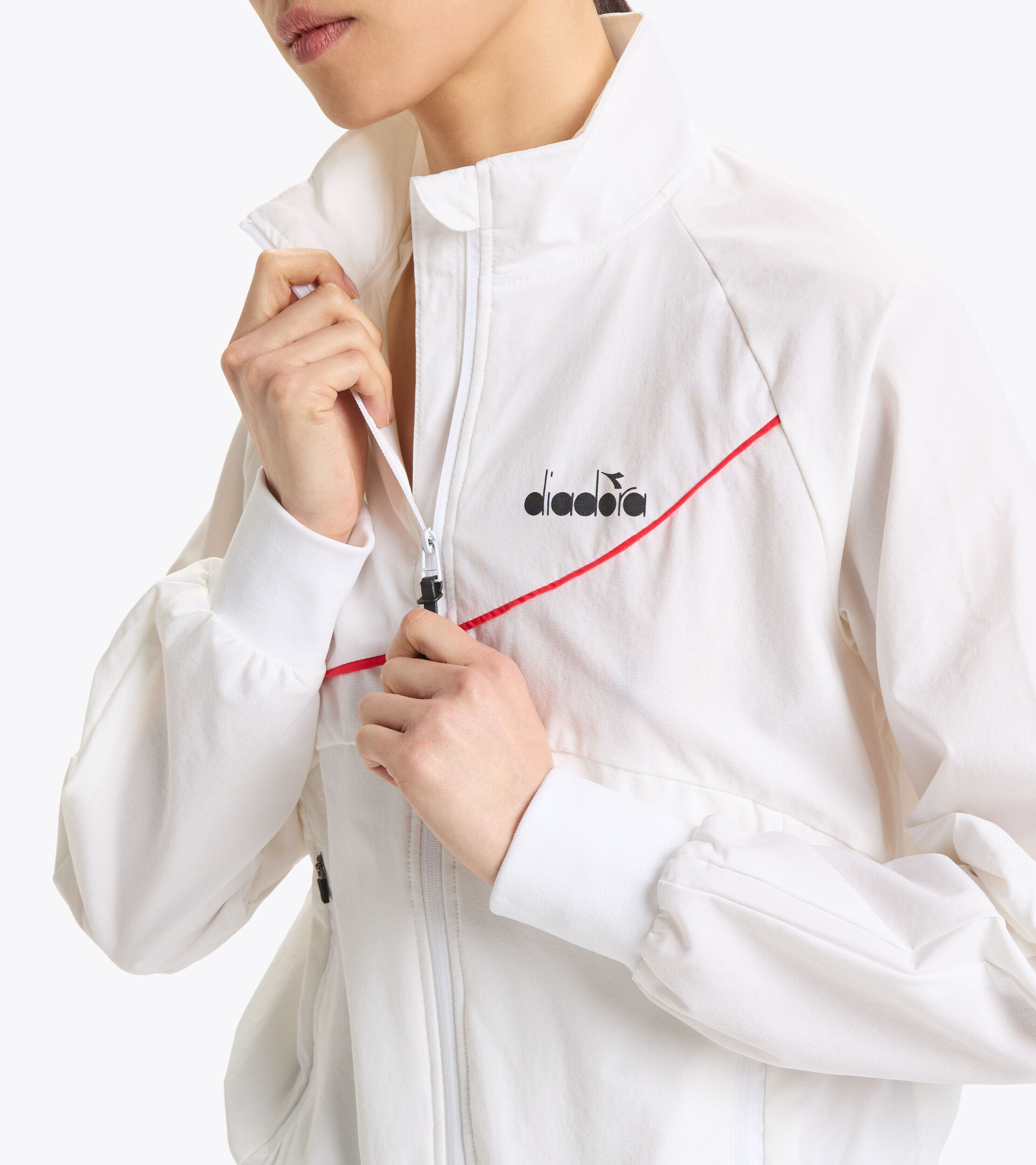 Full-zip jacket - Women L. FZ JACKET OPTICAL WHITE - Diadora