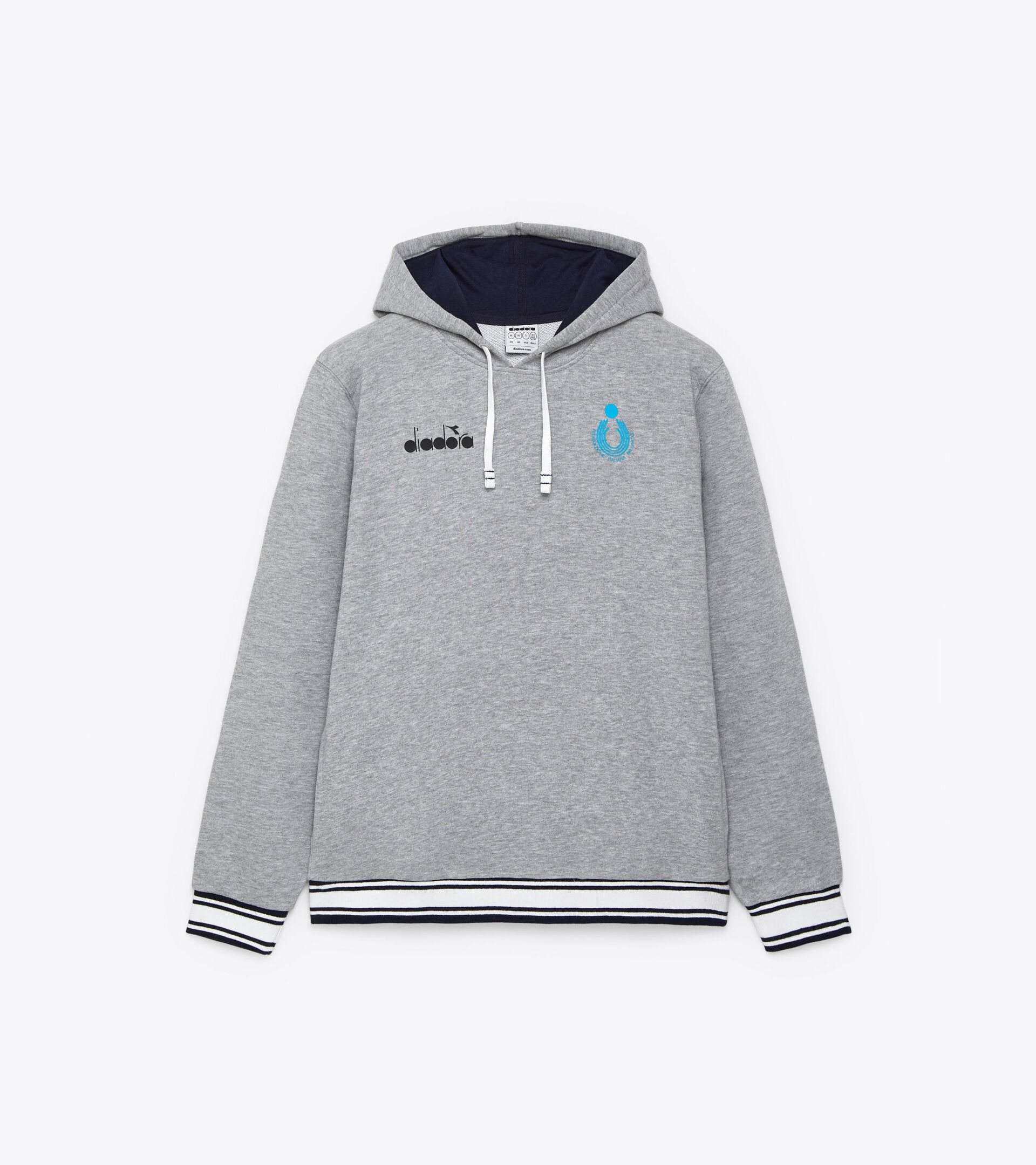 Sudadera de representación para mujer - Selección Italiana de Vóley Playa TOP FELPA RAPPRESENTANZA DONNA BV23 ITA GRIS CLARO MEDIO MEZCLA - Diadora