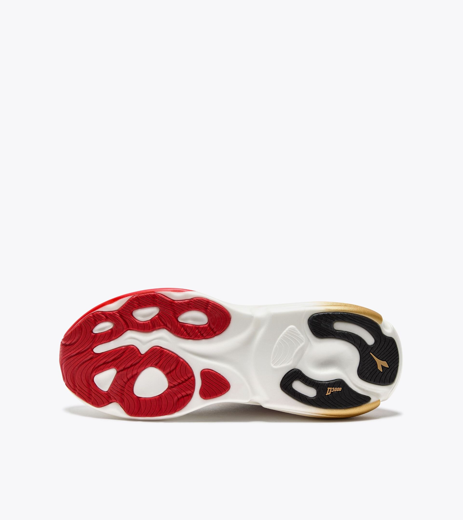 Made in Italy running shoe - Lightness and cushioning - All-Gender ATOMO STAR WHITE/METALLIC GOLD/FIERY RED - Diadora
