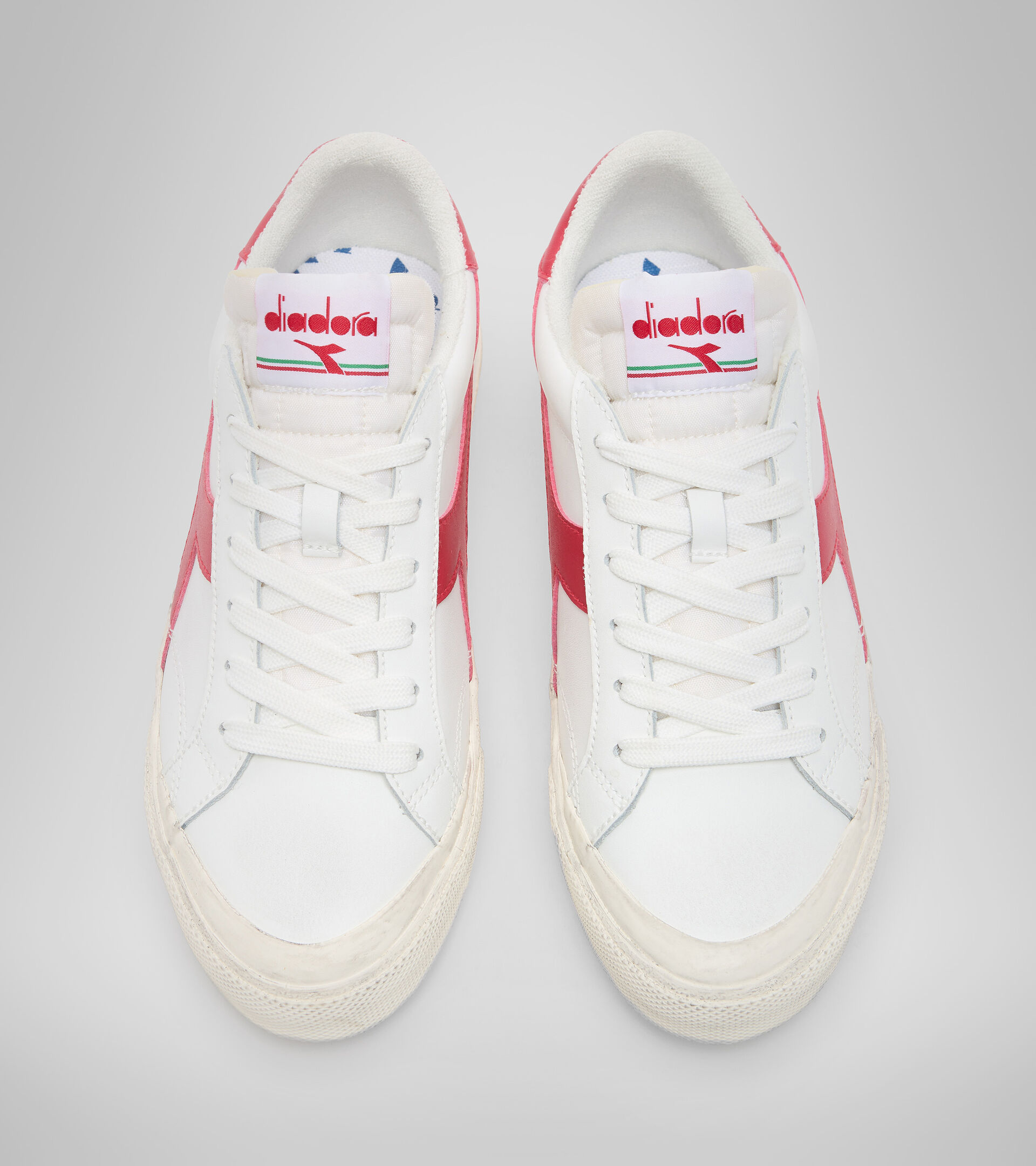 Sports shoe - Unisex MELODY LEATHER DIRTY WHITE/TANGO RED - Diadora
