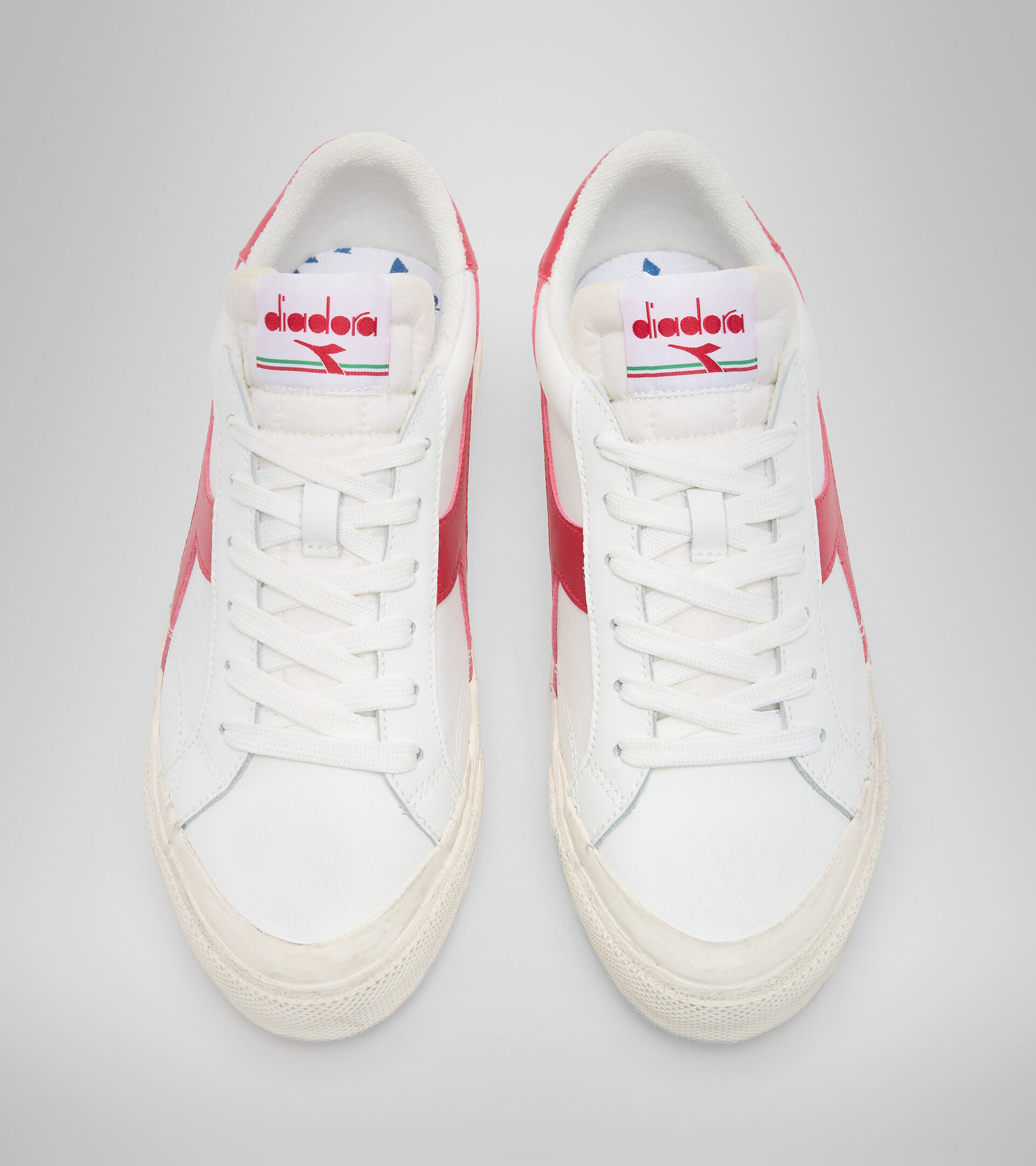 Zapatilla deportiva - Unisex MELODY LEATHER DIRTY BIANCO/ROSSO TANGO - Diadora