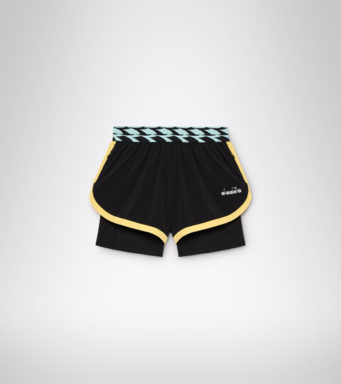 L. DOUBLE LAYER SHORTS, BLACK Running shorts - Women L. DOUBLE LAYER SHORTS BLACK - Diadora