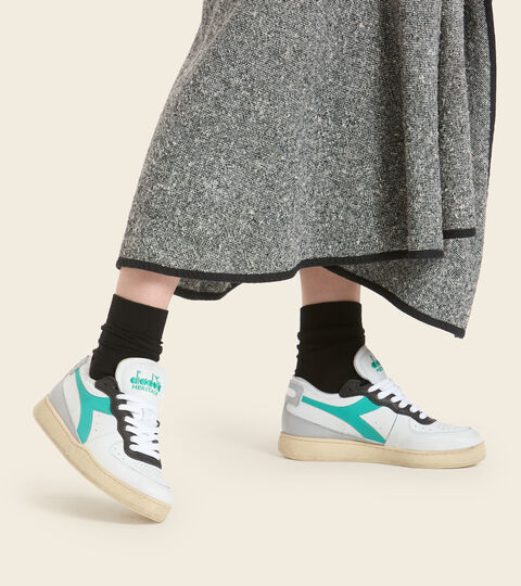 MI BASKET ROW CUT, WSS/HOCHHAUS/PFAU GRUEN Heritage-Schuh - Unisex MI BASKET ROW CUT WSS/HOCHHAUS/PFAU GRUEN - Diadora