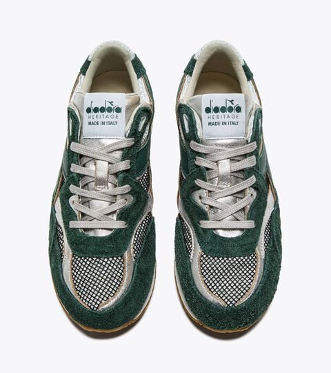 EQUIPE REVENGE ITALIA USED, TREKKING GRUN Low-Profile-Sneaker Heritage - Made in Italy - Für alle Geschlechter EQUIPE REVENGE ITALIA USED TREKKING GRUN - Diadora