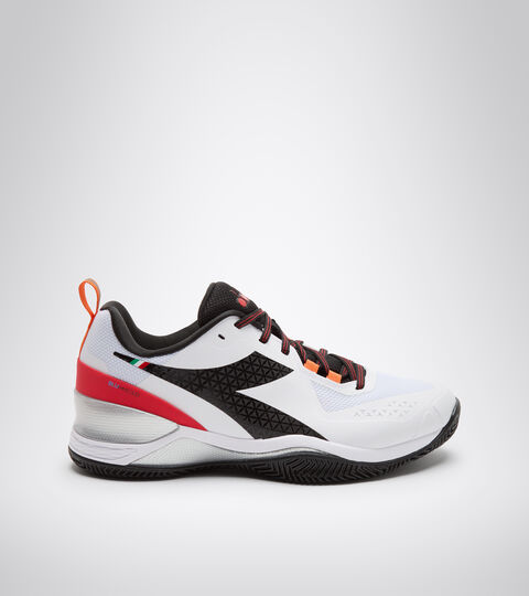 Chaussures de tennis - Homme BLUSHIELD TORNEO CLAY WHITE/BLACK/FIERY RED - Diadora