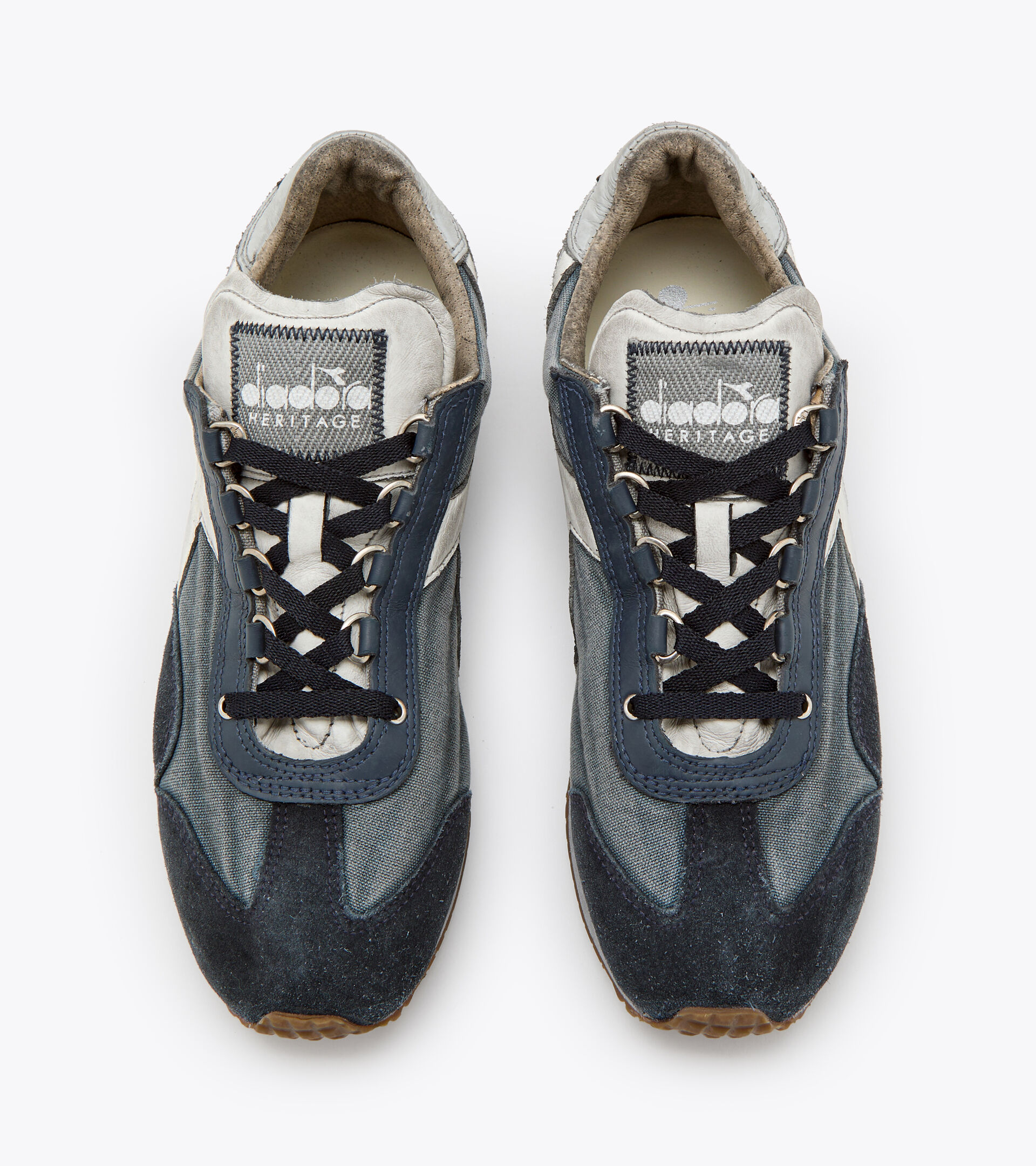 Heritage shoe - Unisex EQUIPE H DIRTY STONE WASH EVO COLONEL BLUE - Diadora