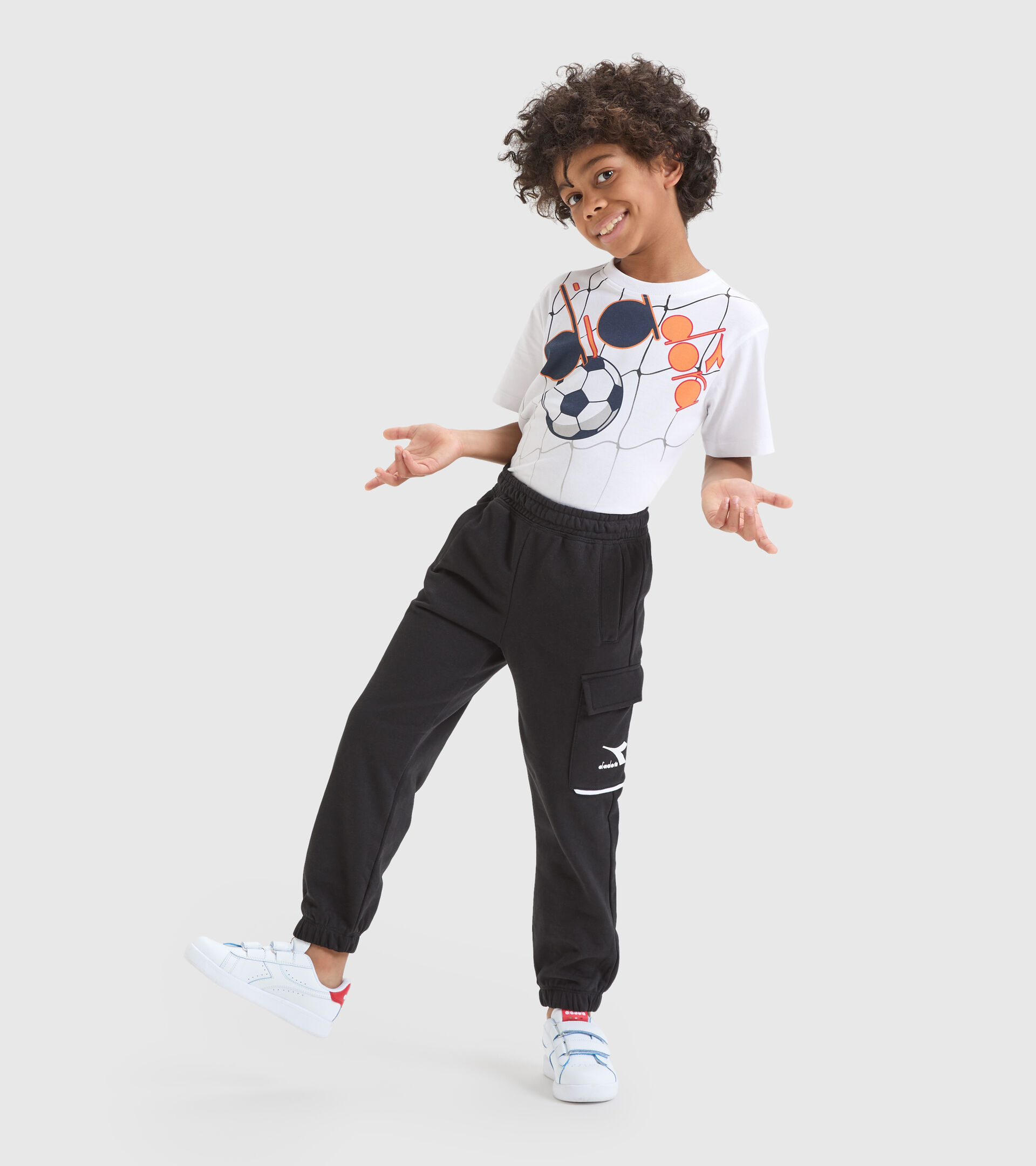 Sports trousers - Boys JB.CUFF PANTS DIADORA FC BLACK - Diadora
