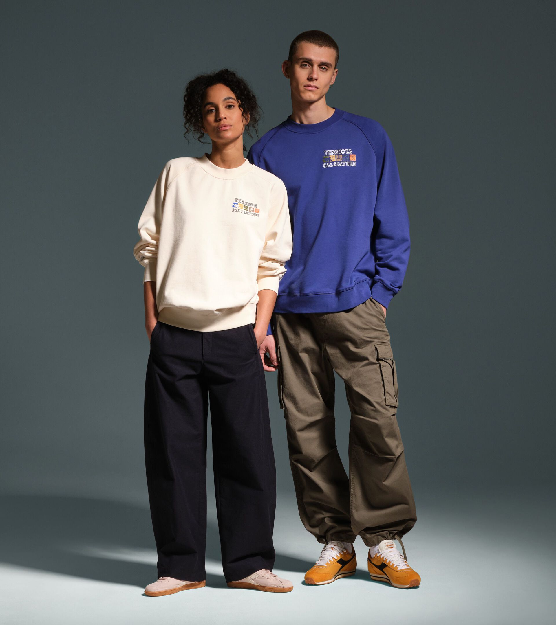 Legacy Sweatshirt Crew - Made In Italy - All-gender
 SWEATSHIRT CREW LEGACY WHITE ALYSSUM - Diadora