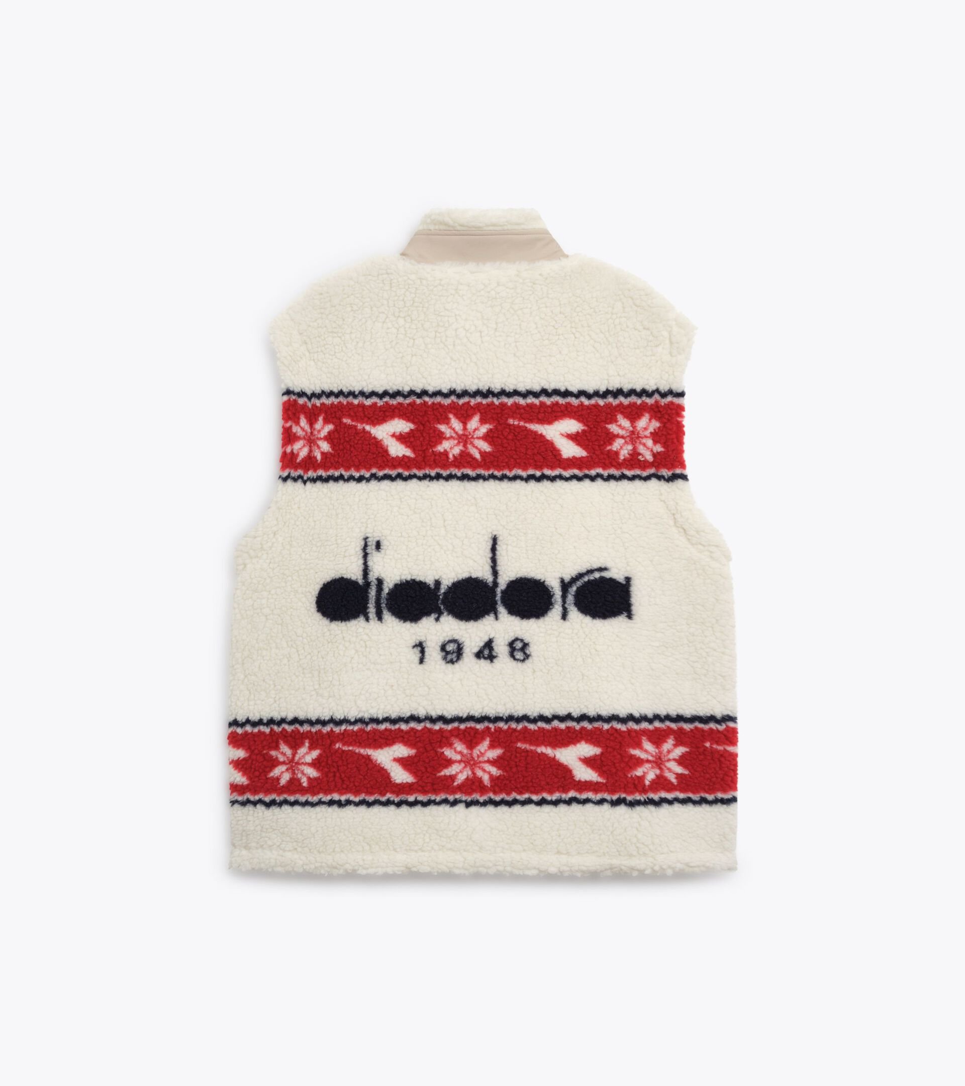 Reversible fleece jacket - Exclusive e-commerce & Cortina Store - All-gender REVERSIBLE POLAR FLEECE VEST WHITE - Diadora