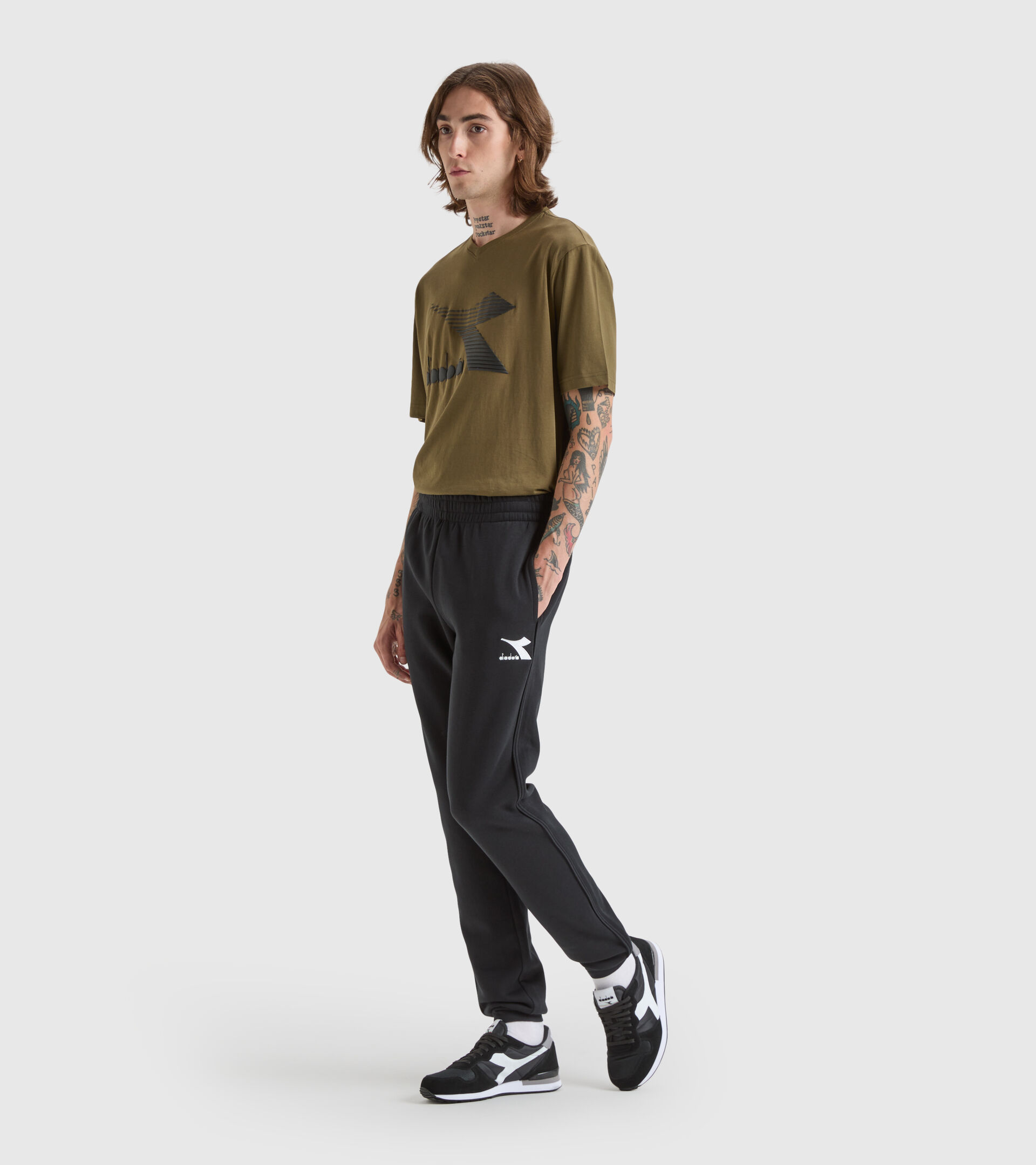 Sports trousers - Men PANTS CUFF CORE BLACK - Diadora