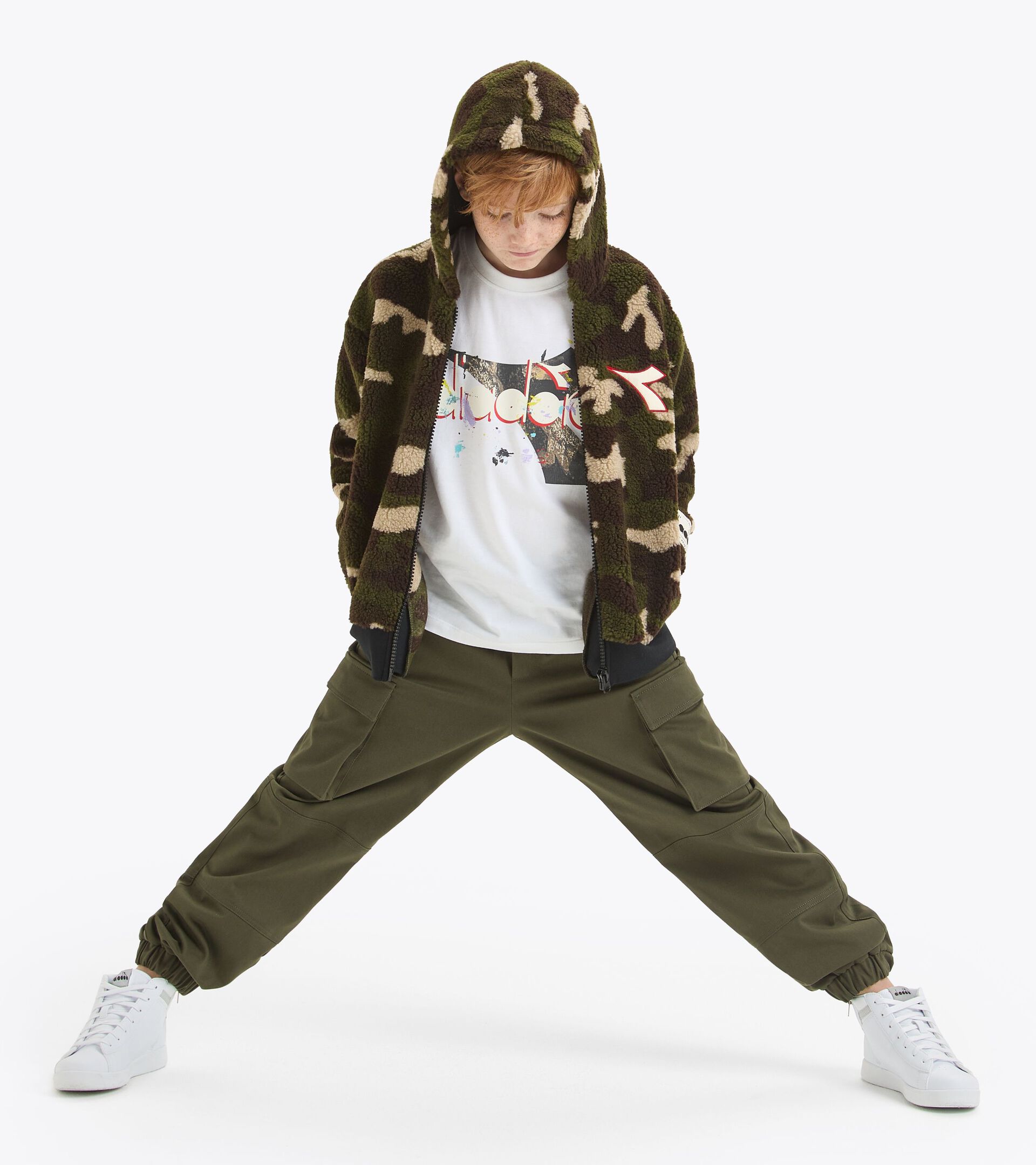 Hoodie - Boy
 JB.TEDDY FLEECE CAMOU BLACK/GREEN CAMOUFLAGE - Diadora